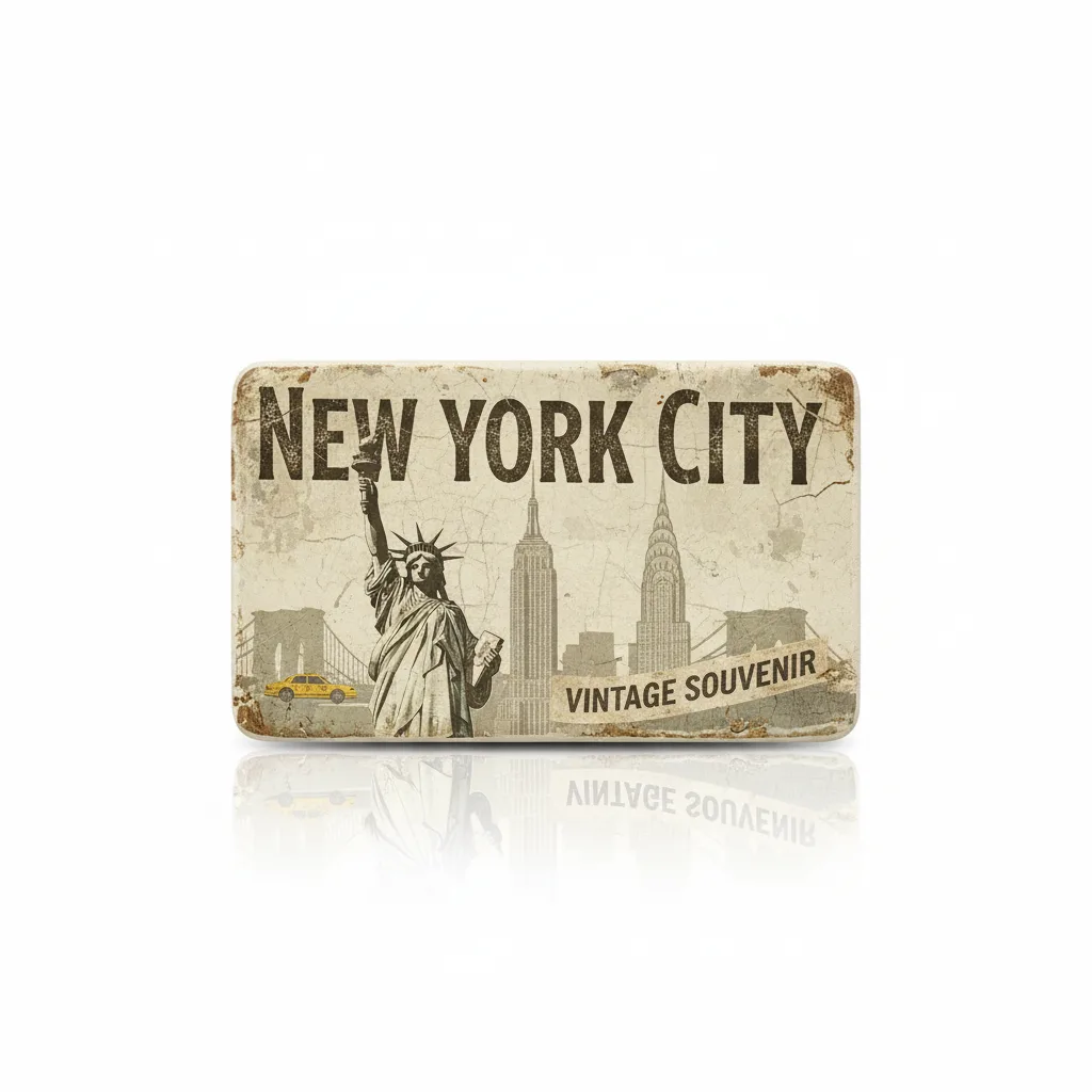 New York City Distressed Vintage Magnet