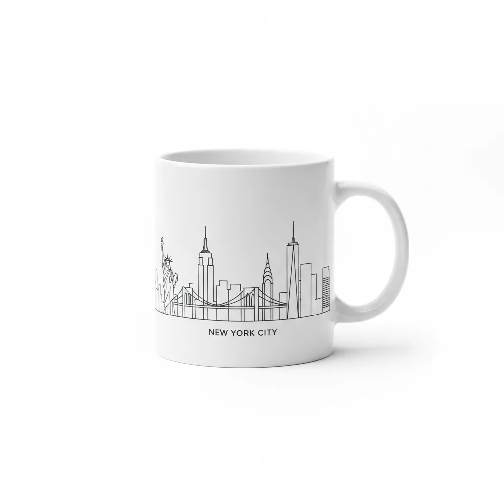 New York City Minimalist Line Art Mug