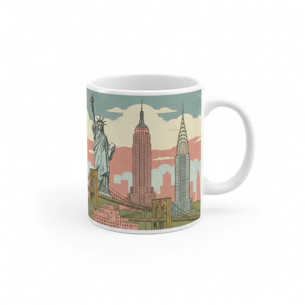 New York City Vintage Museum Souvenir Mug