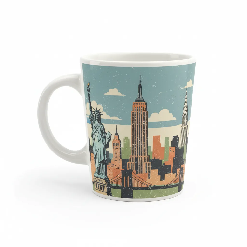 New York City Vintage Retro Hotel Amenity Mug