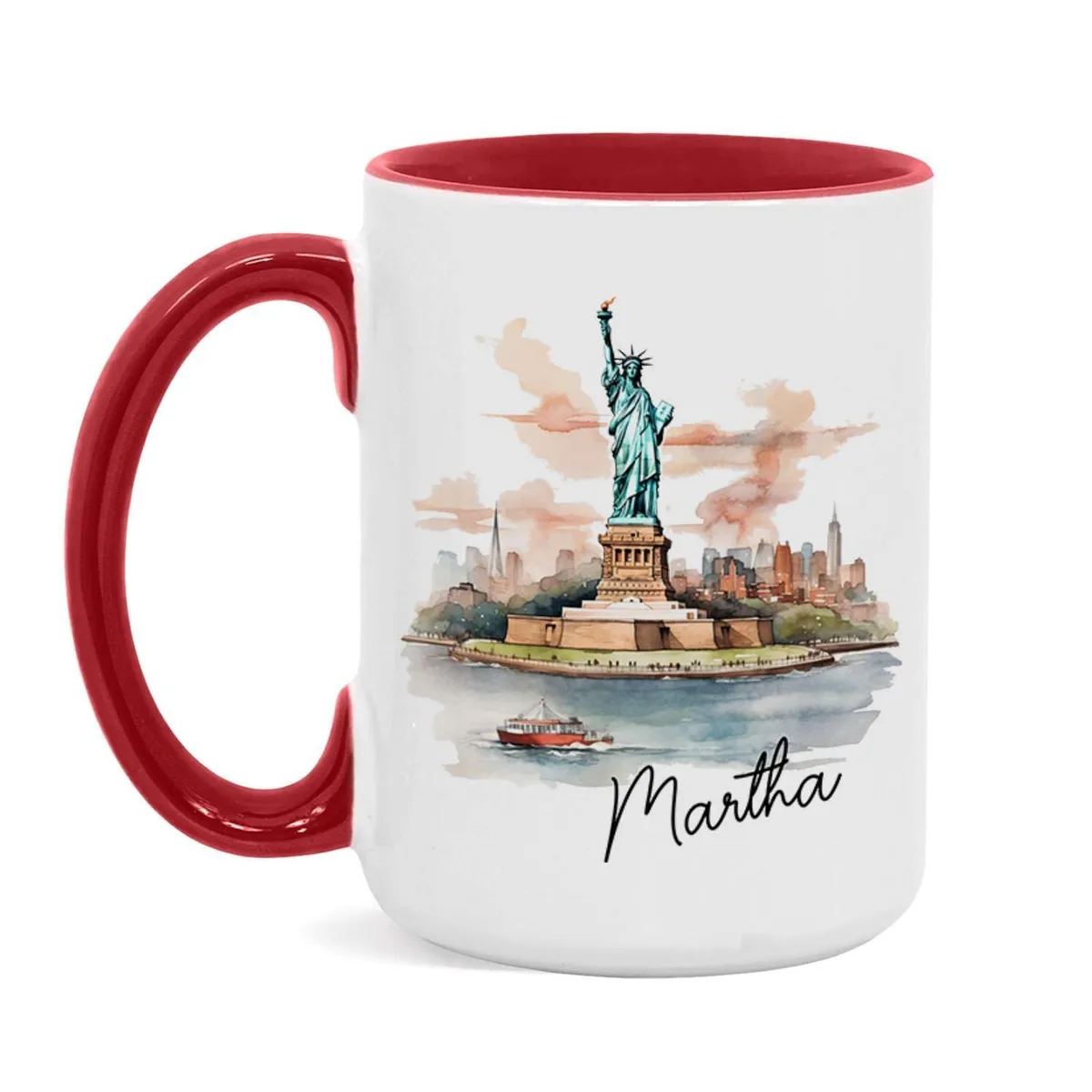 Statue of Liberty Watercolor Mug