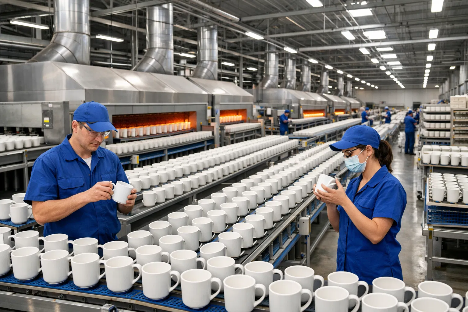 Ceramic manufacturing factory production line