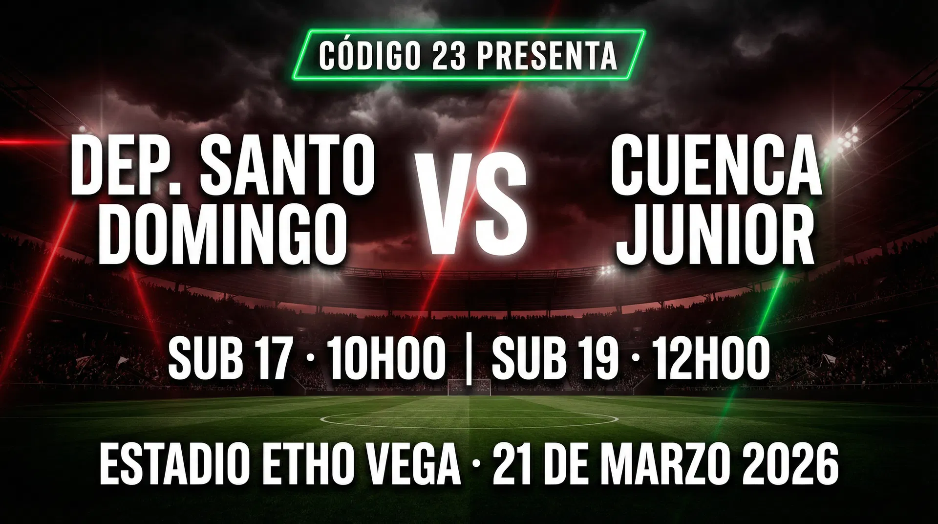 Dep. Santo Domingo aplasta 5-0 a Cuenca Junior en SUB 17 · Fecha 1 Grupo D