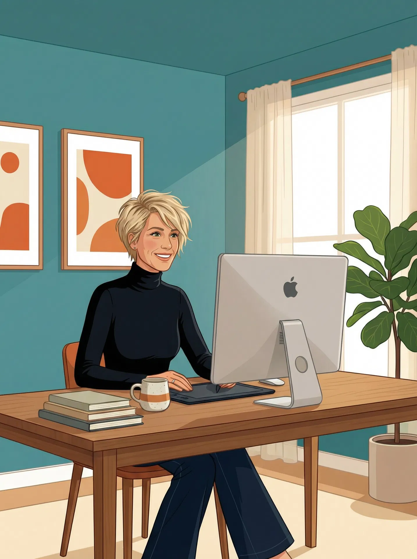 Nancy McKinney in her studio