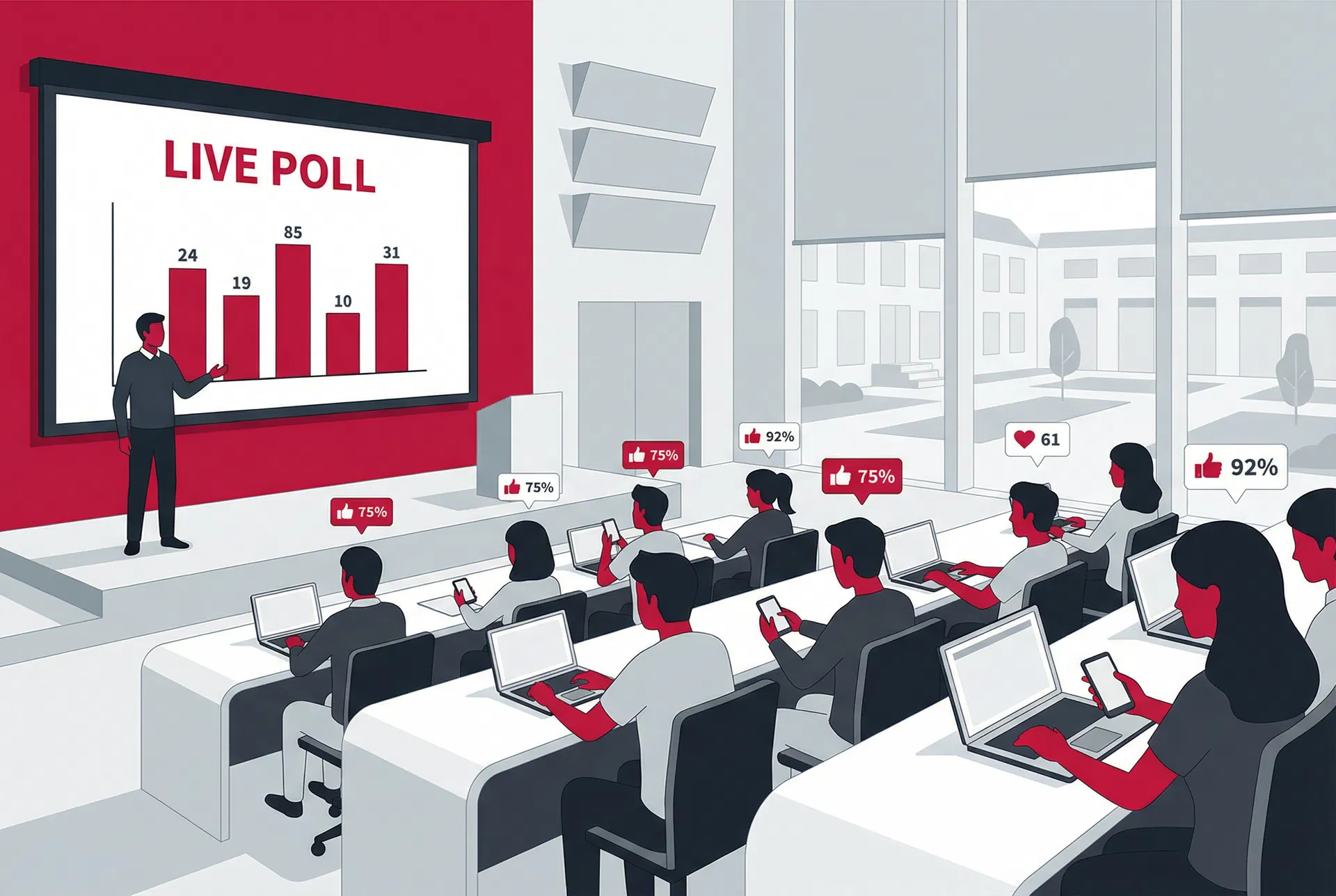 Live polling in a Harvard classroom