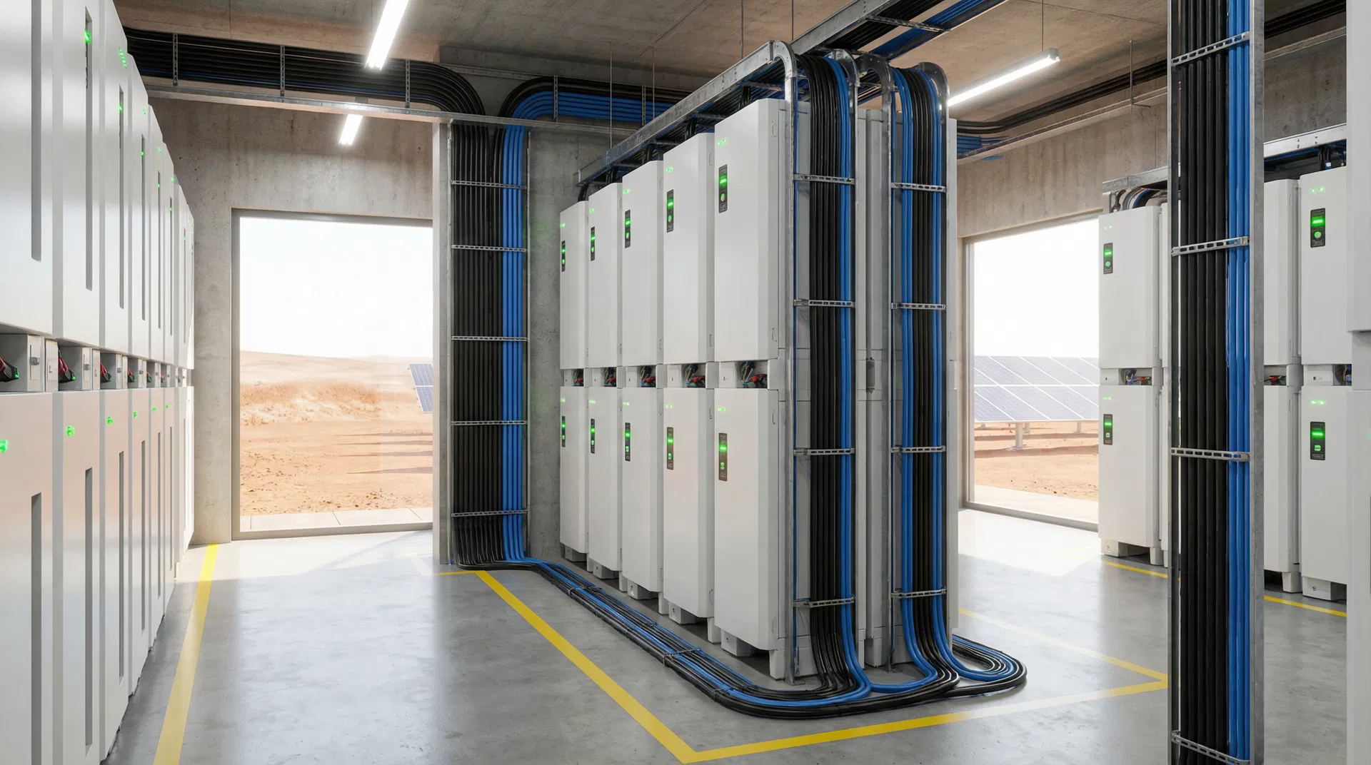 Commercial battery storage room