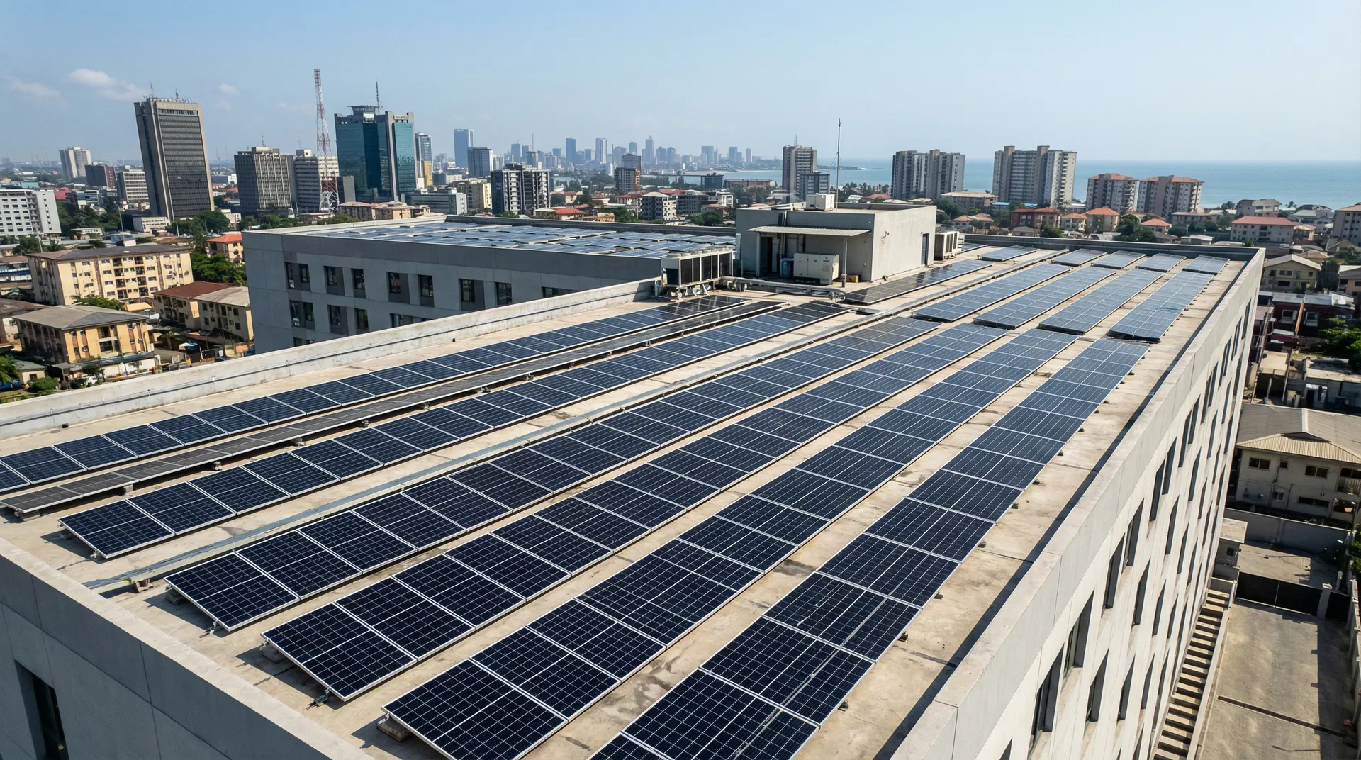 Commercial rooftop solar installation Lagos