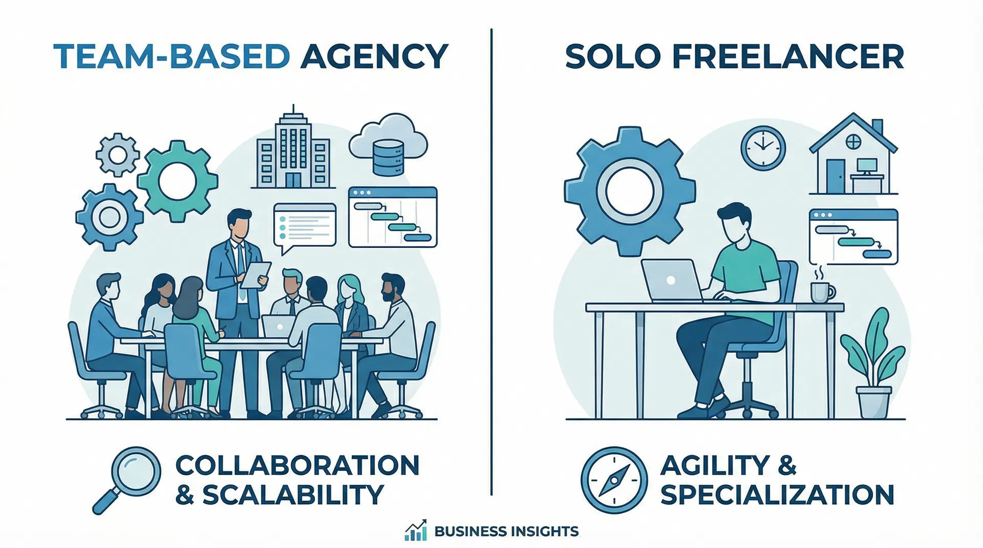 Qual é a Diferença Entre Agência e Freelancer de Marketing?