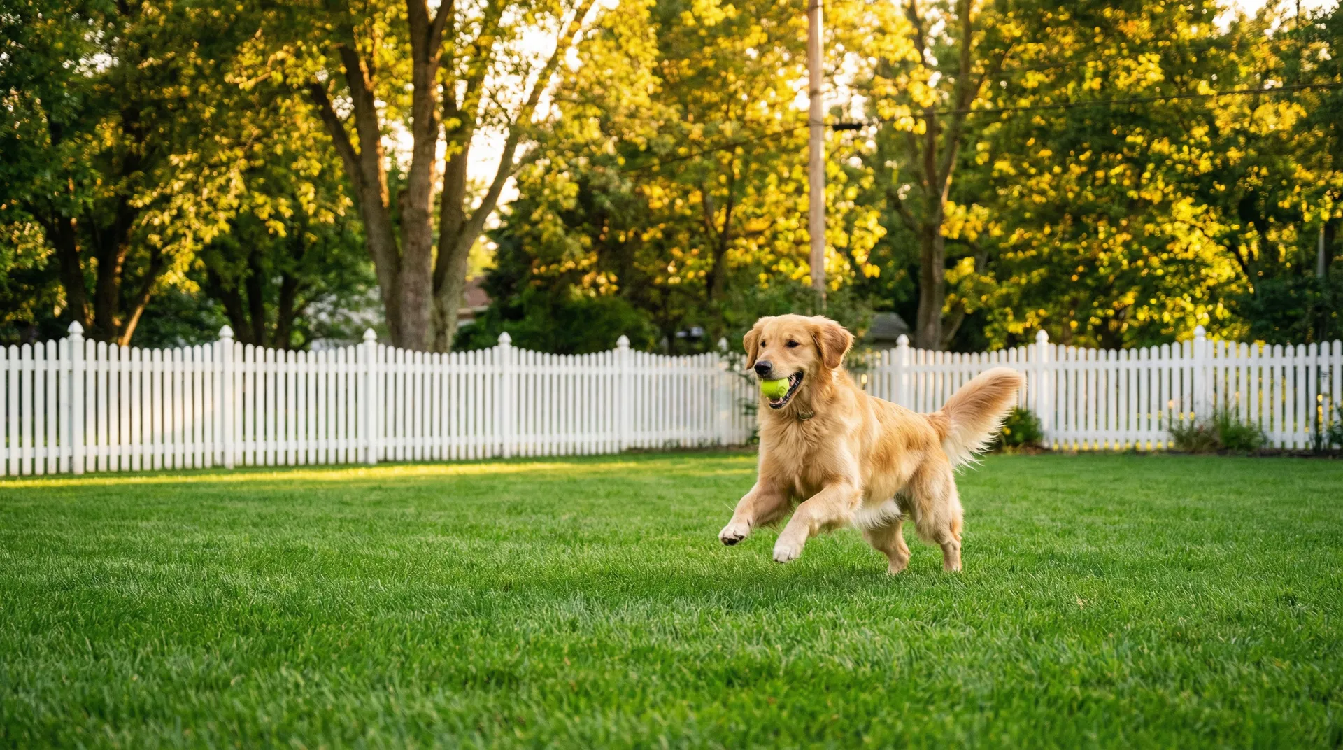 Beautiful green backyard
