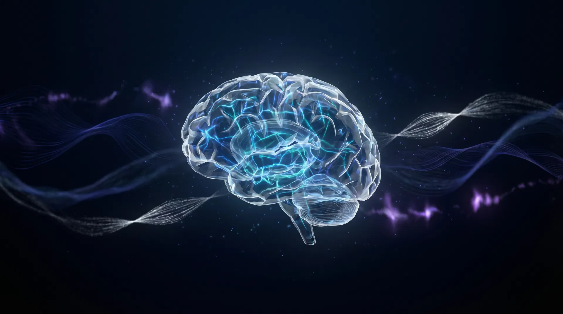 Bioluminescent brain with sleep wave patterns