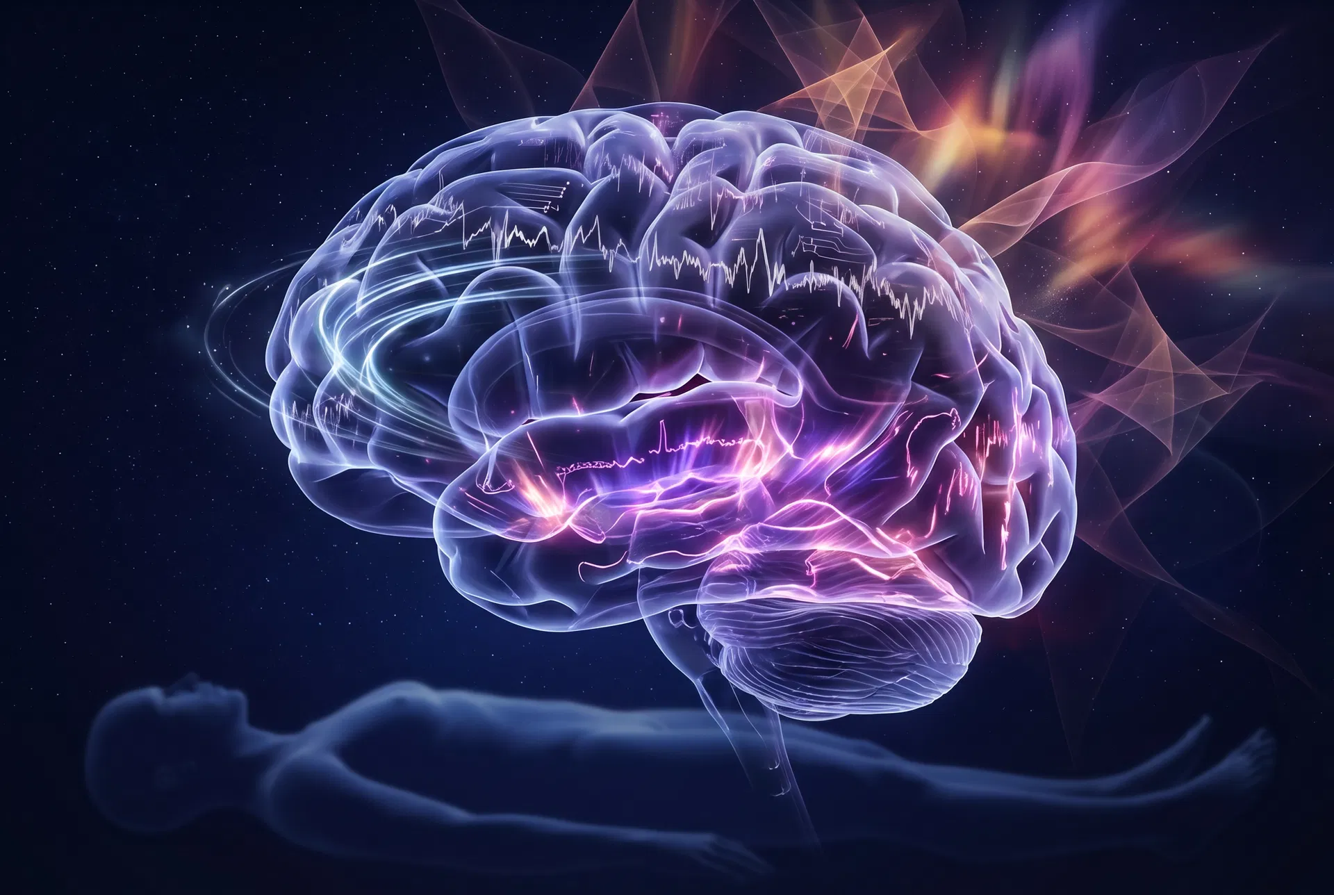 REM sleep brain with activated amygdala and dream imagery