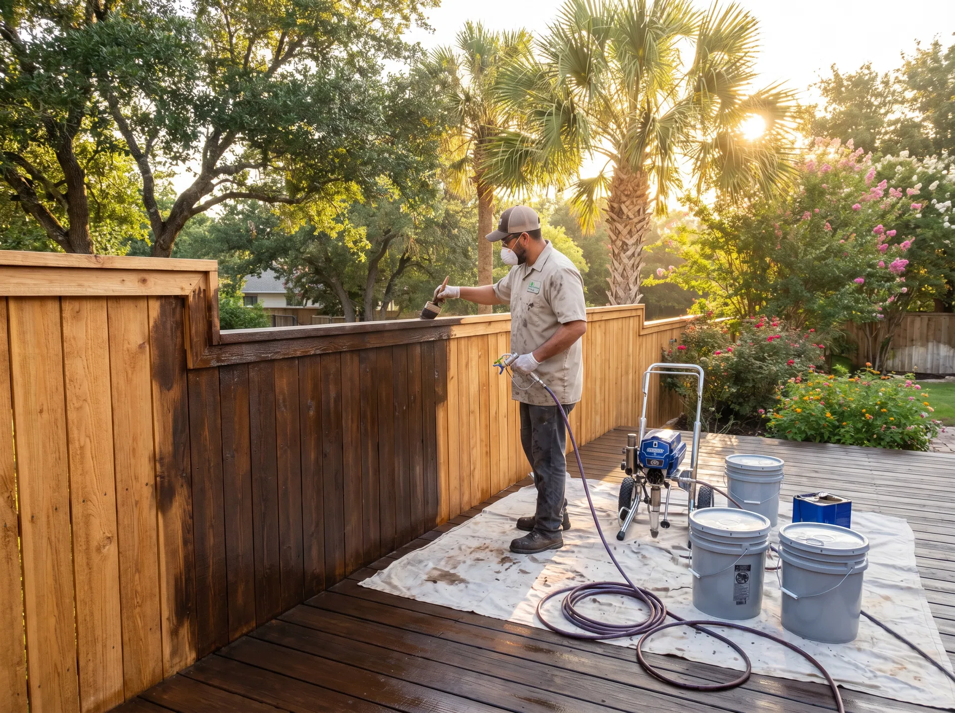 Fence Staining — Round Rock, TX