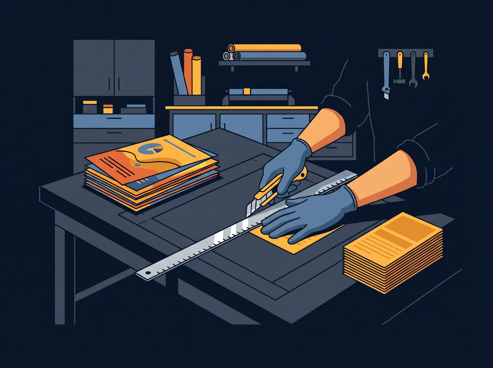 Trennschnitte / Druckzuschnitte