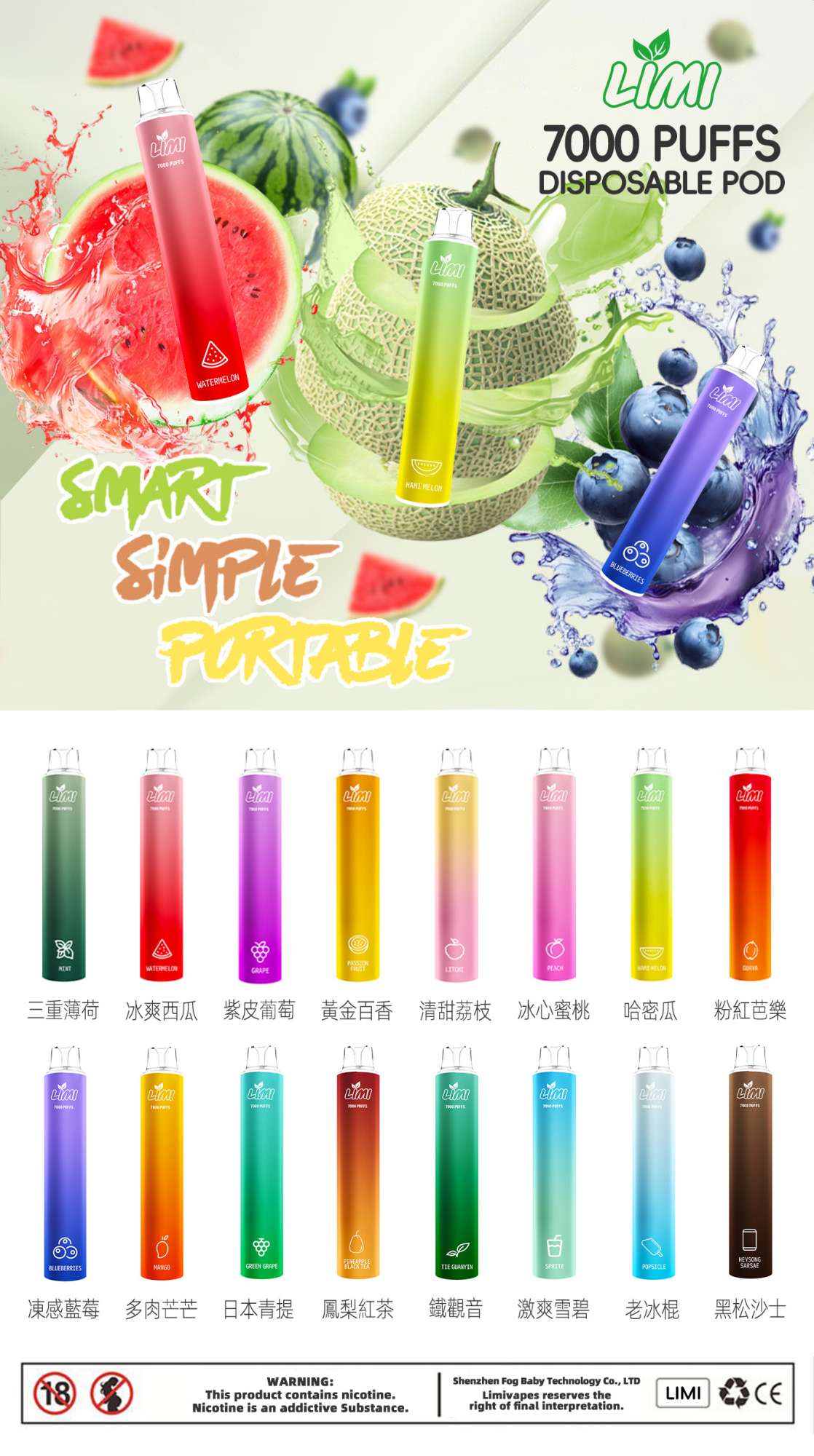 LIMI 7000口  拋棄式