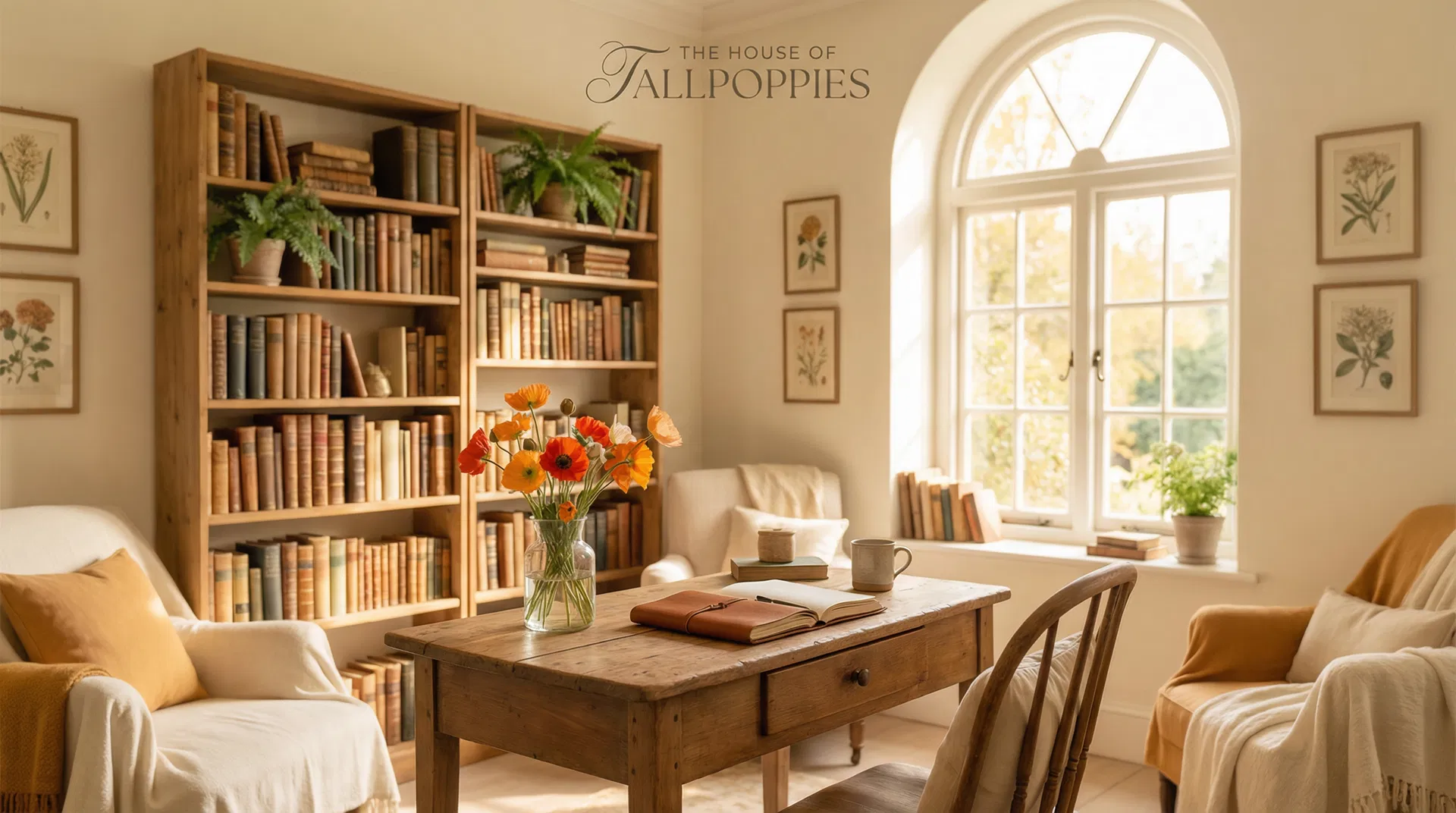 The House of TallPoppies — a warm garden library