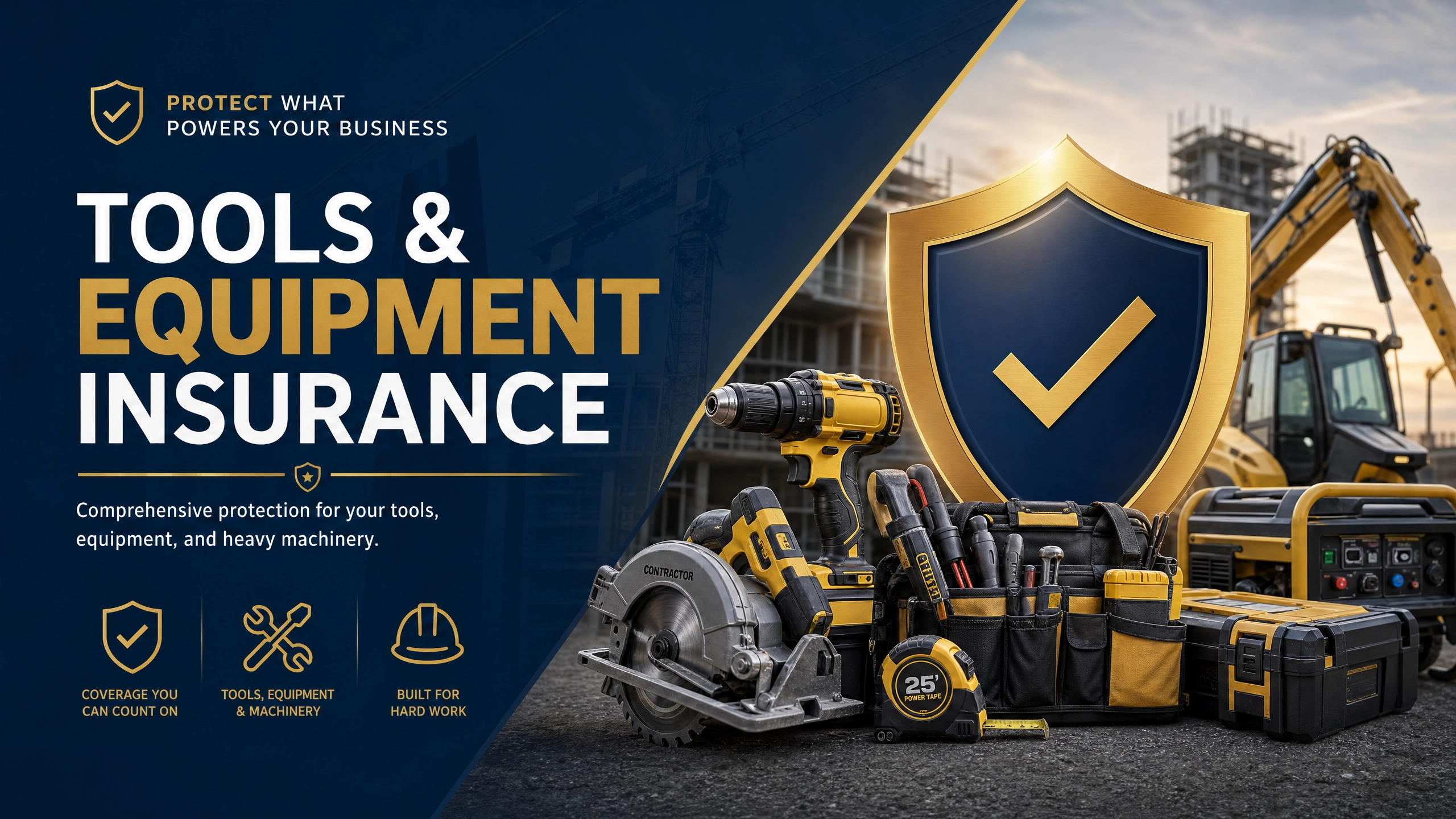 Tools and Equipment Insurance for California Contractors