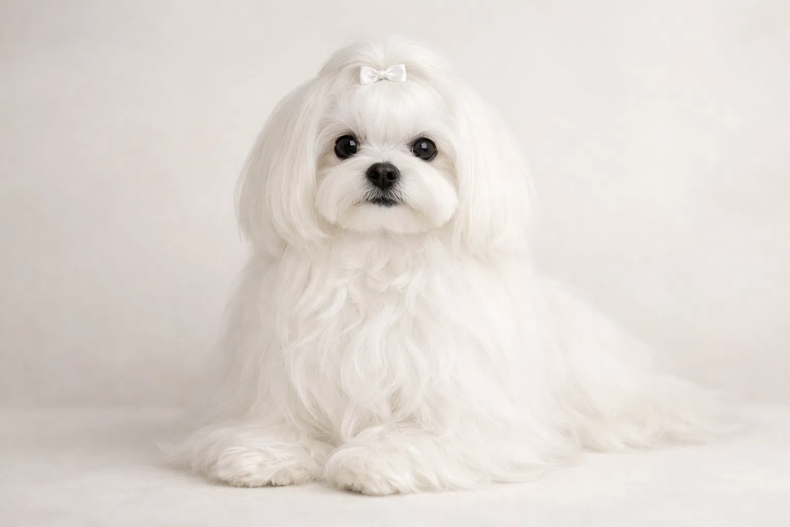 Beautiful pure white Maltese dog