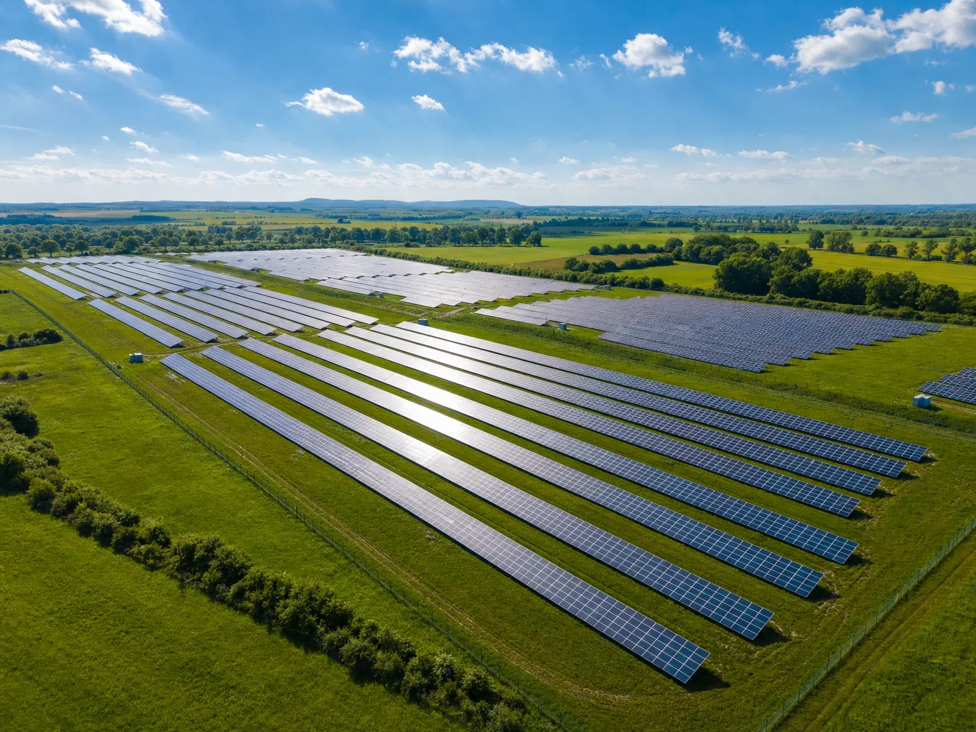 Solar panel farm - renewable energy