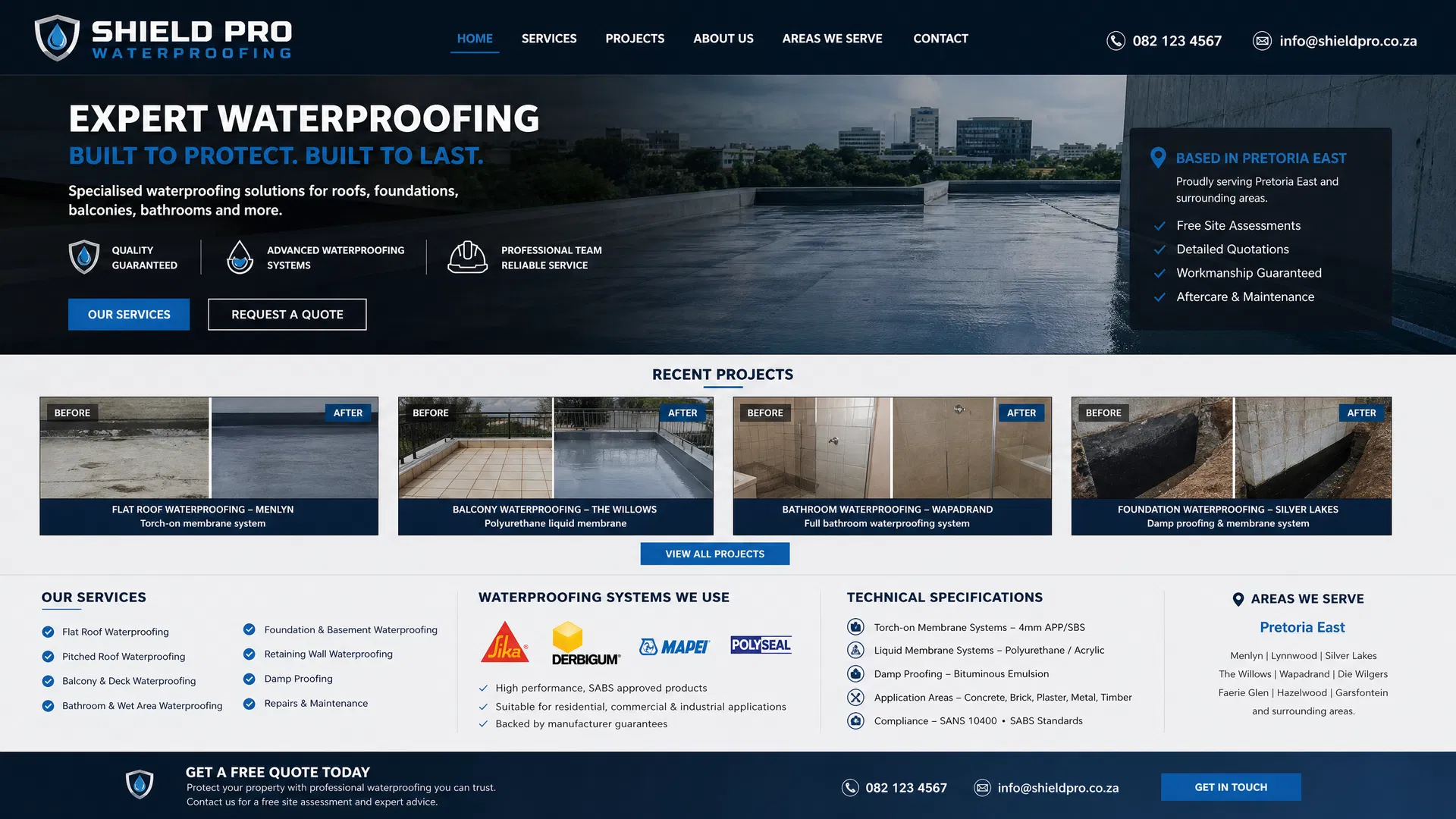 Waterproofing Specialist Website