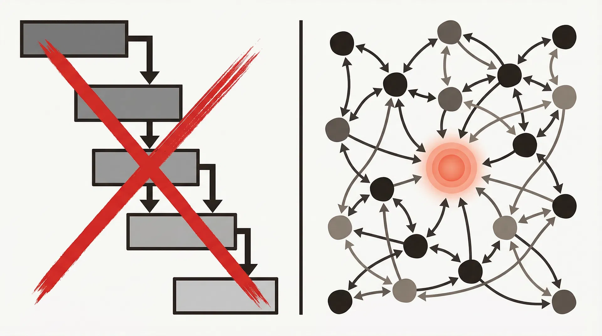 旧流水线 vs 新协作网格