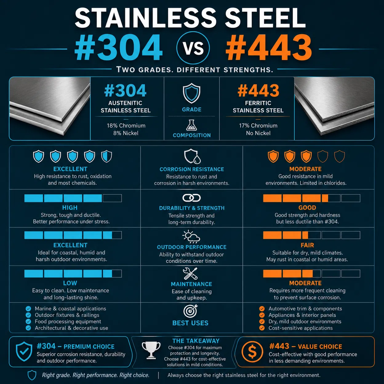 Stainless Steel Grade Comparison