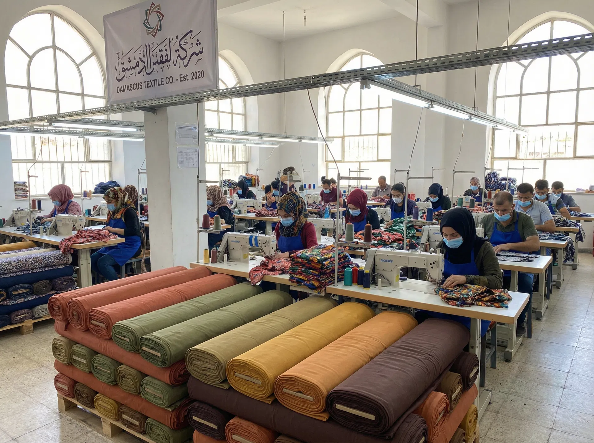 مشغل الألبسة الجاهزة والنسيج