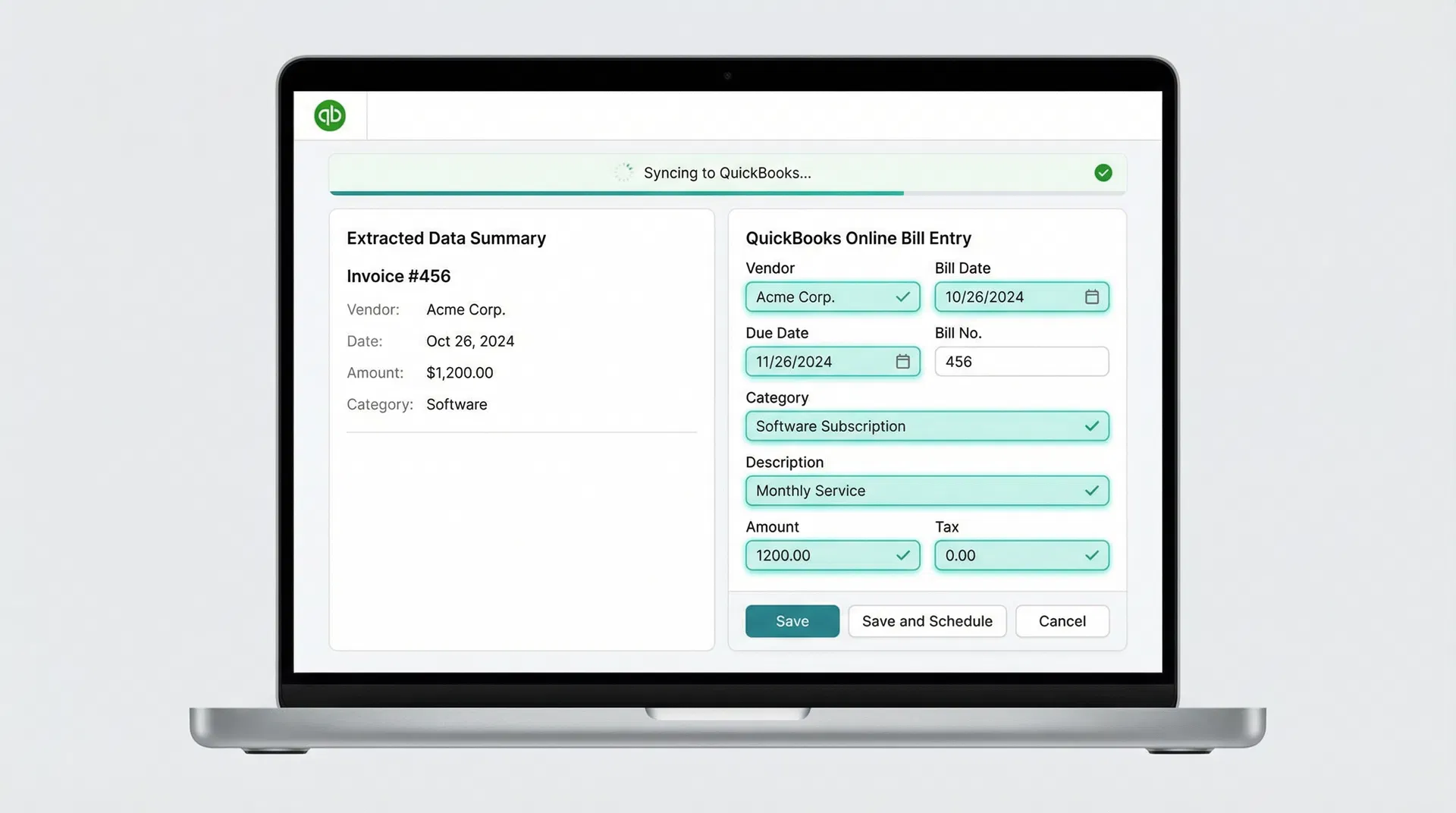 Sync to QuickBooks®