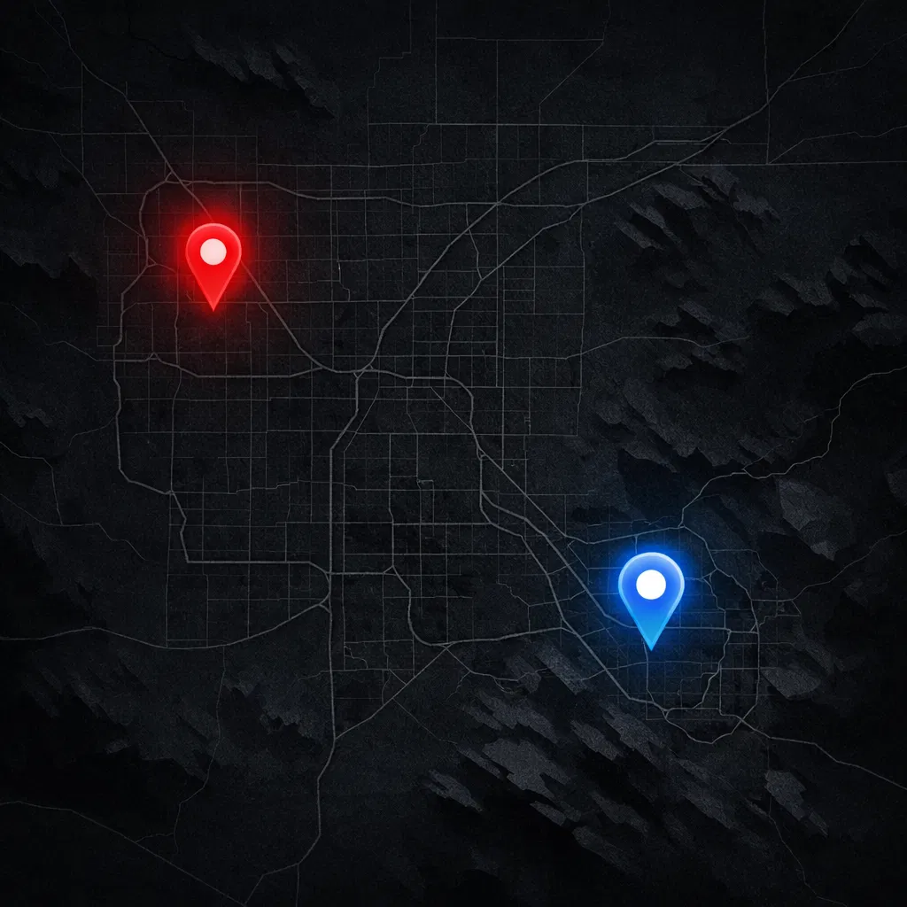 Service coverage map