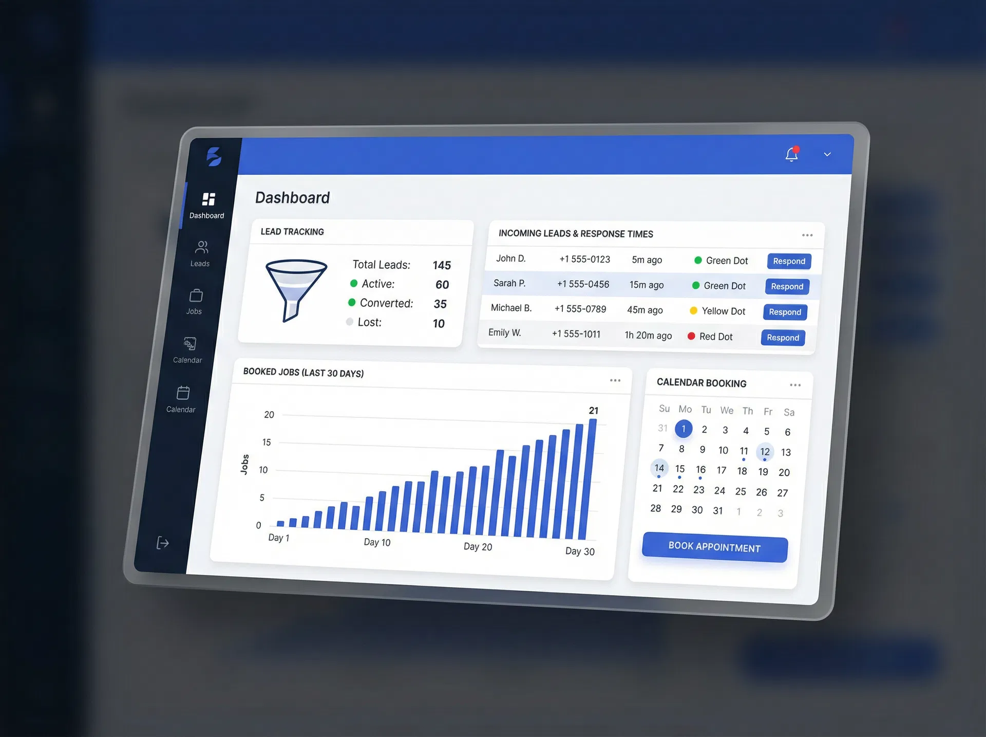 Koolytics lead tracking dashboard