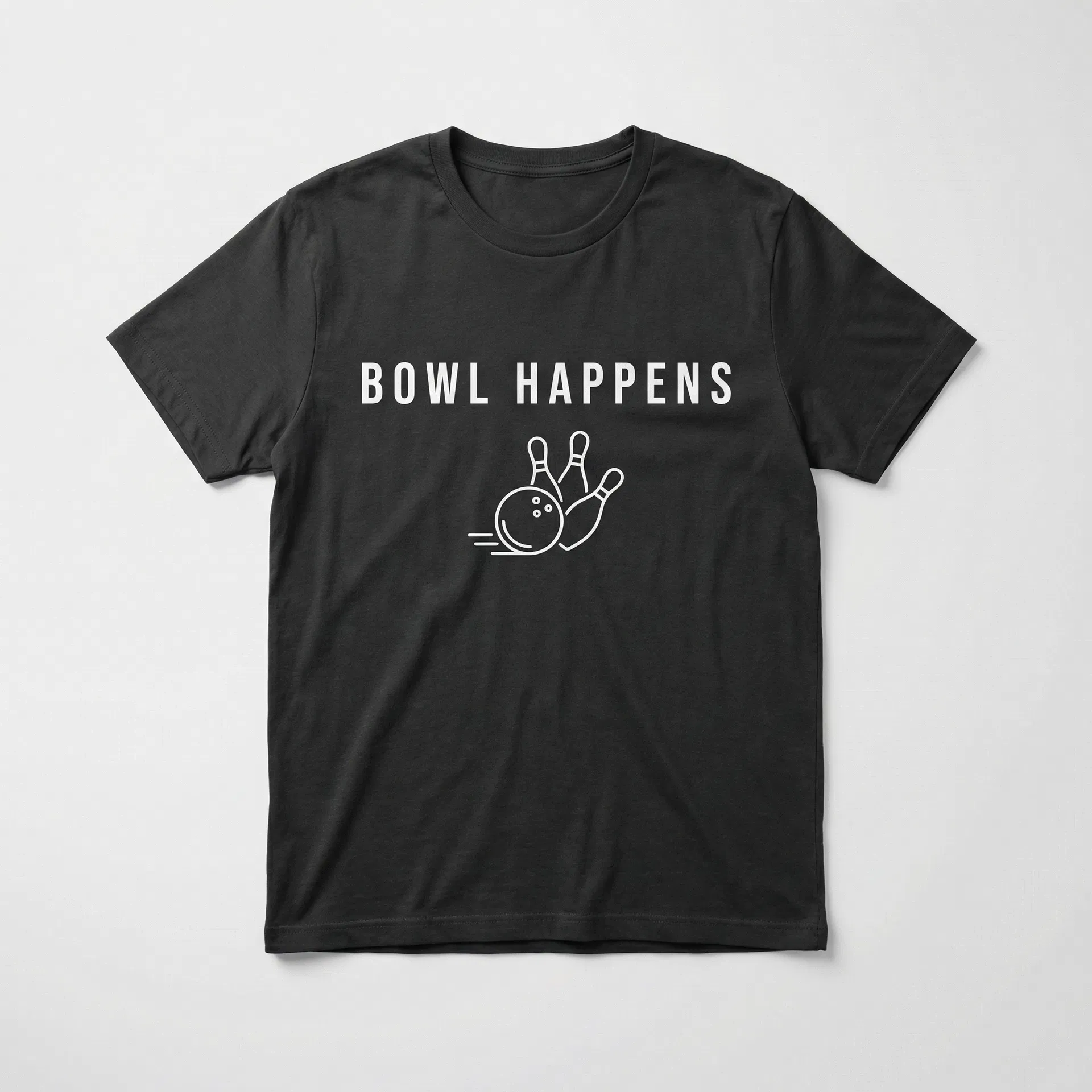 Gutter Life 'Bowl Happens' snarky bowling t-shirt
