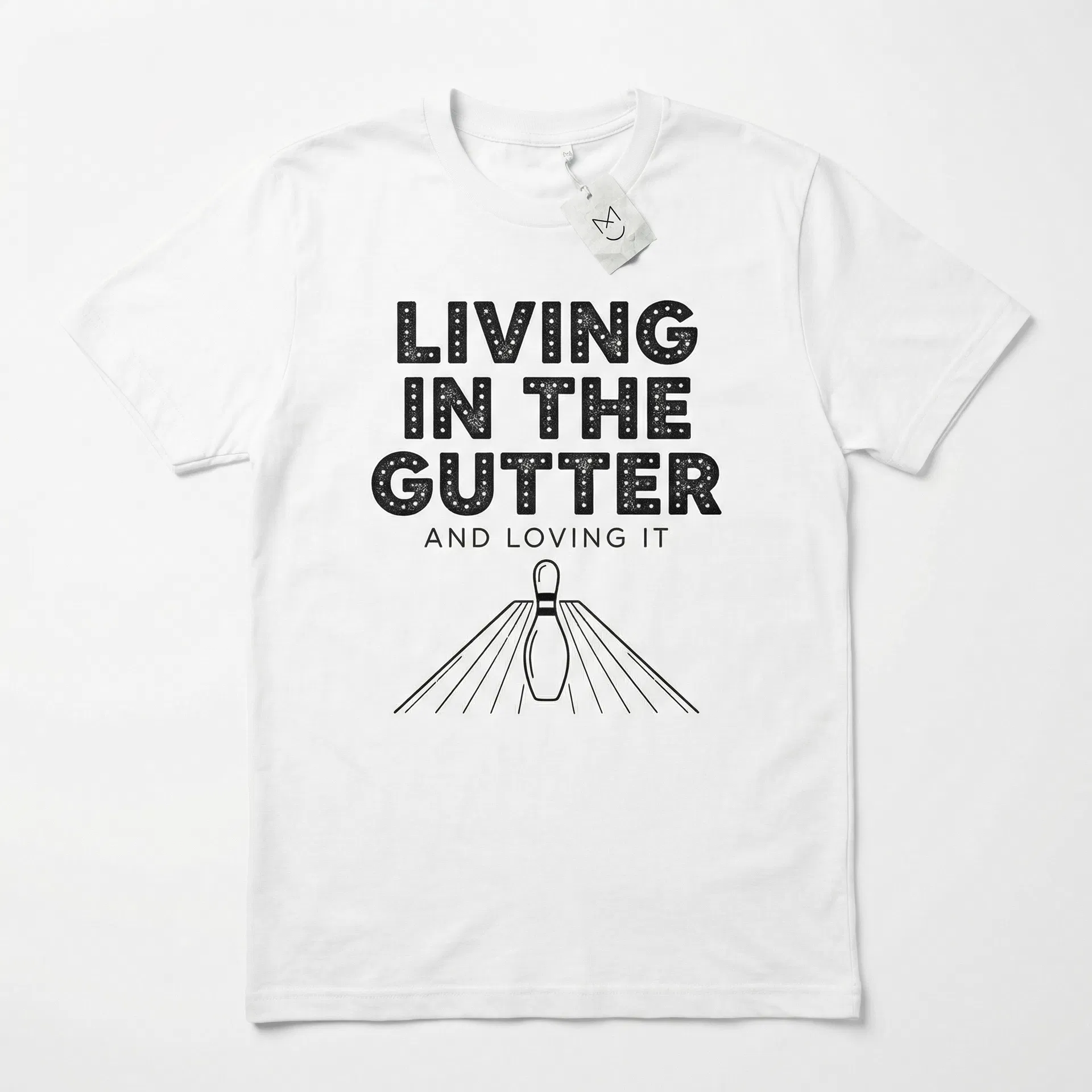 Gutter Life 'Living in the Gutter' snarky bowling t-shirt