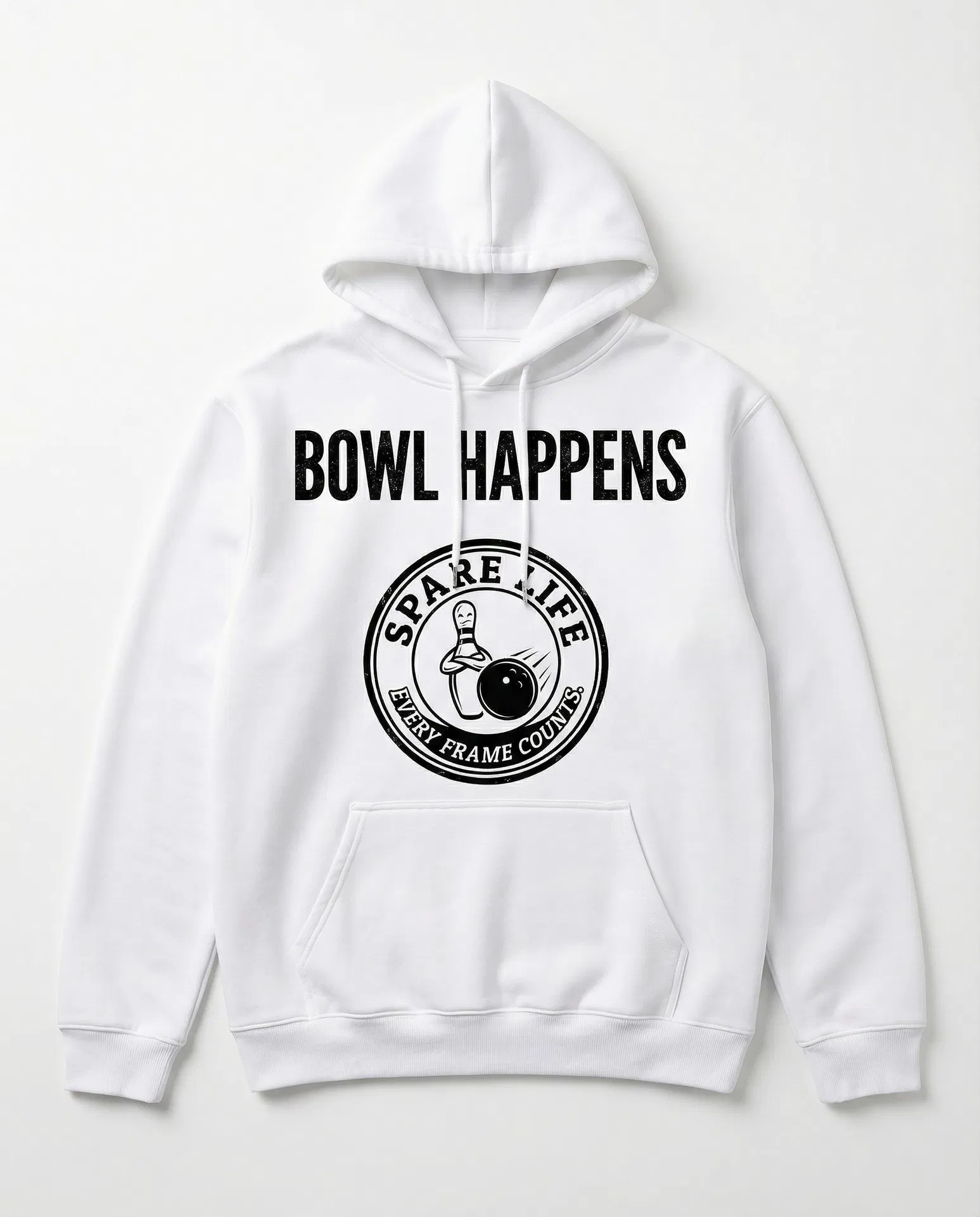 Bowl Happens Hoodie - white