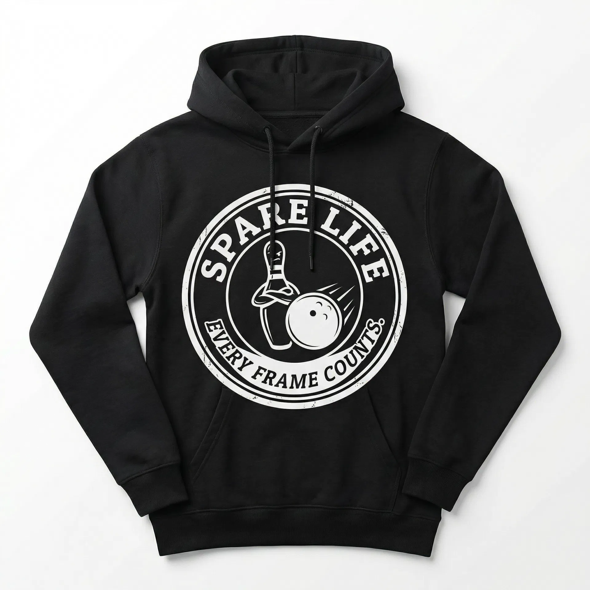 Spare Life Classic bowling hoodie in black