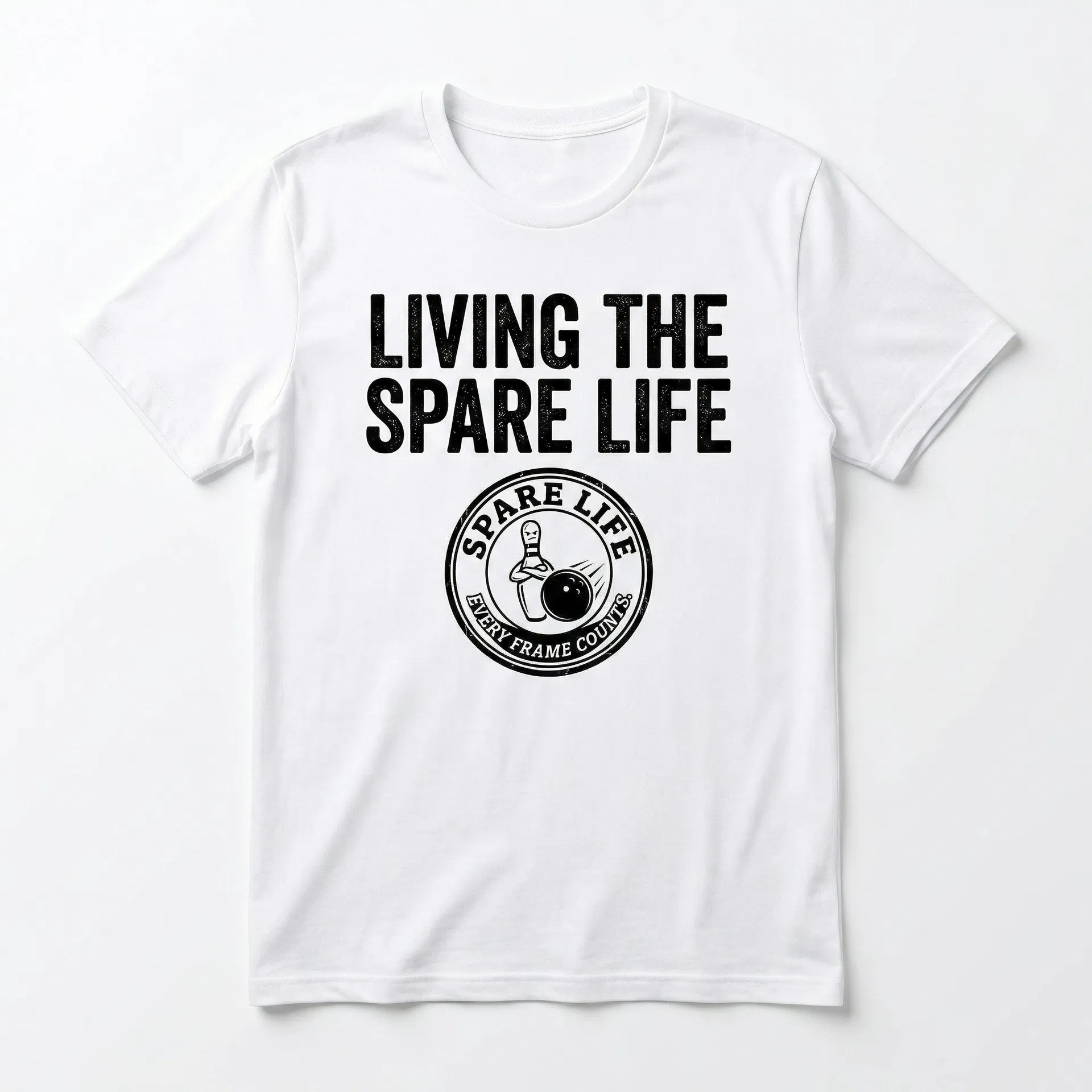 Spare Life 'Living the Spare Life' bowling t-shirt - Front