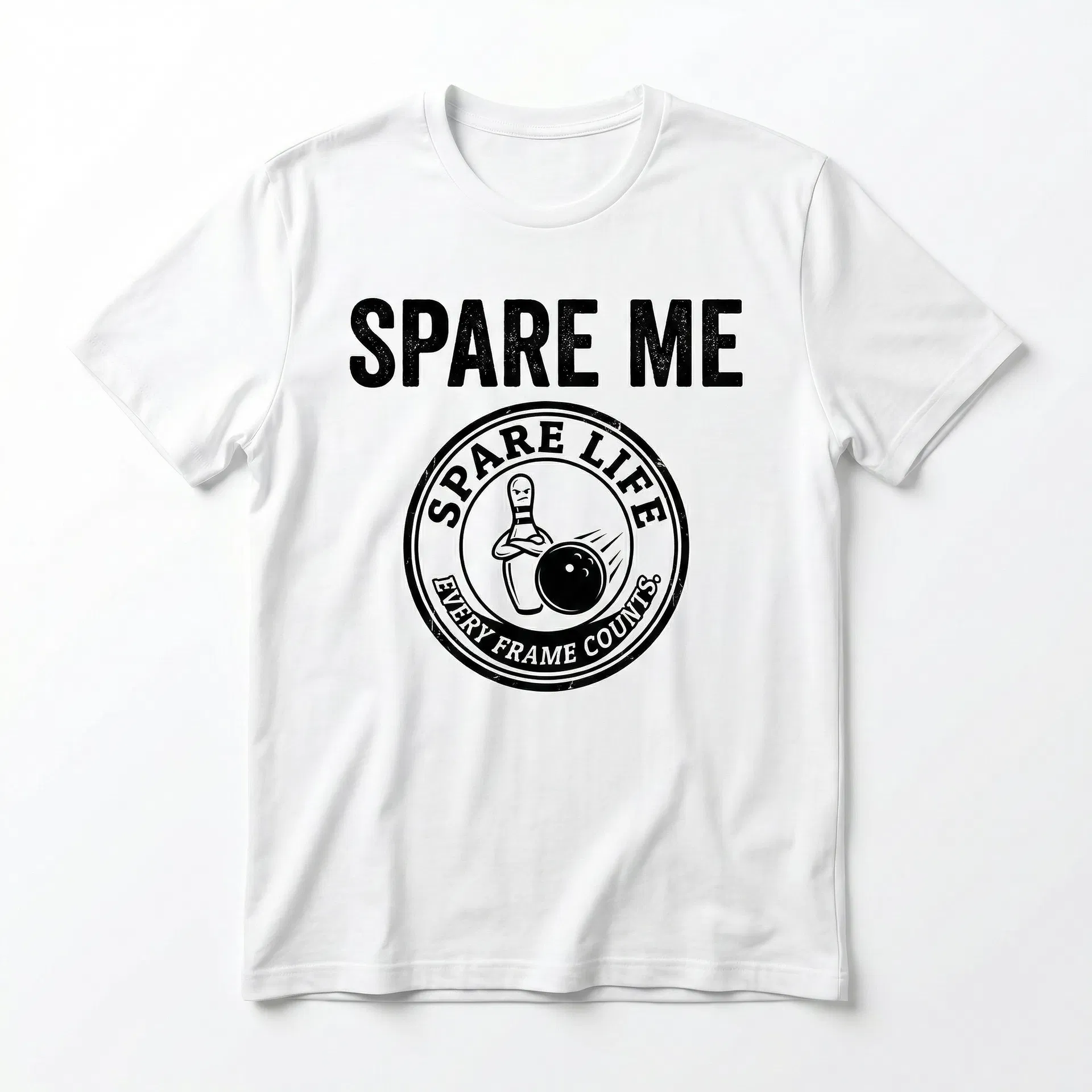 Spare Life 'Spare Me' bowling t-shirt - Front
