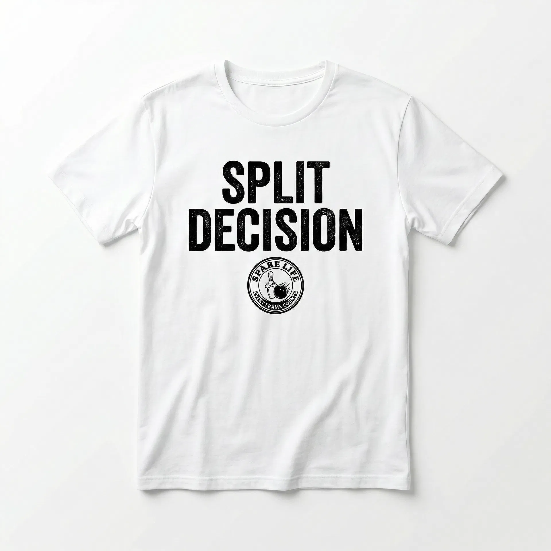 Spare Life 'Split Decision' bowling t-shirt - Front
