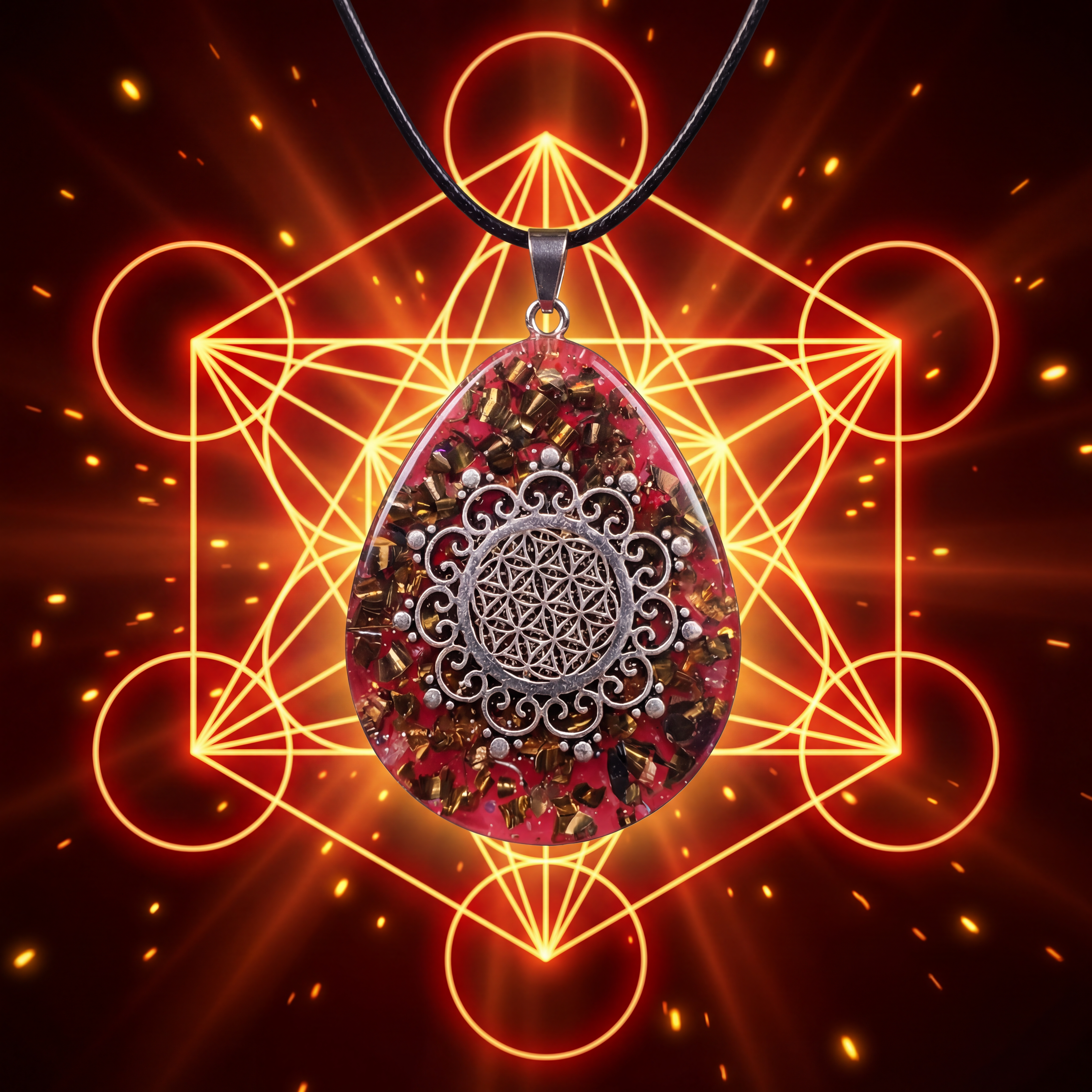 Orgonite Pendant (glow in the dark)