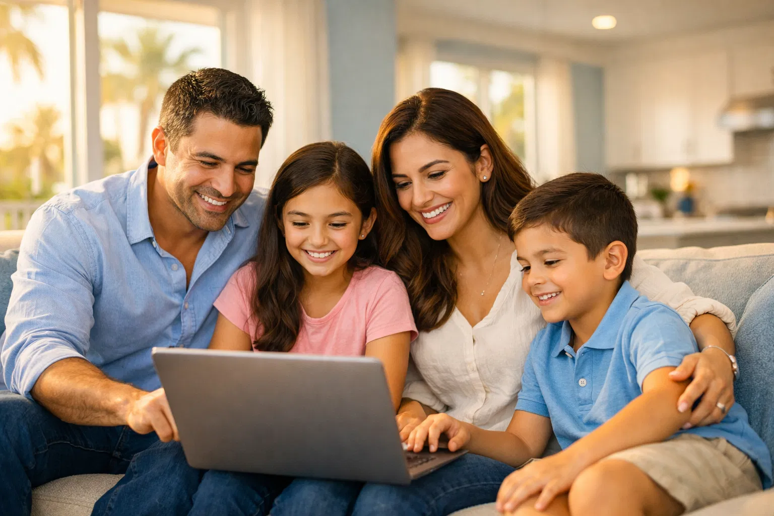 Happy Florida family