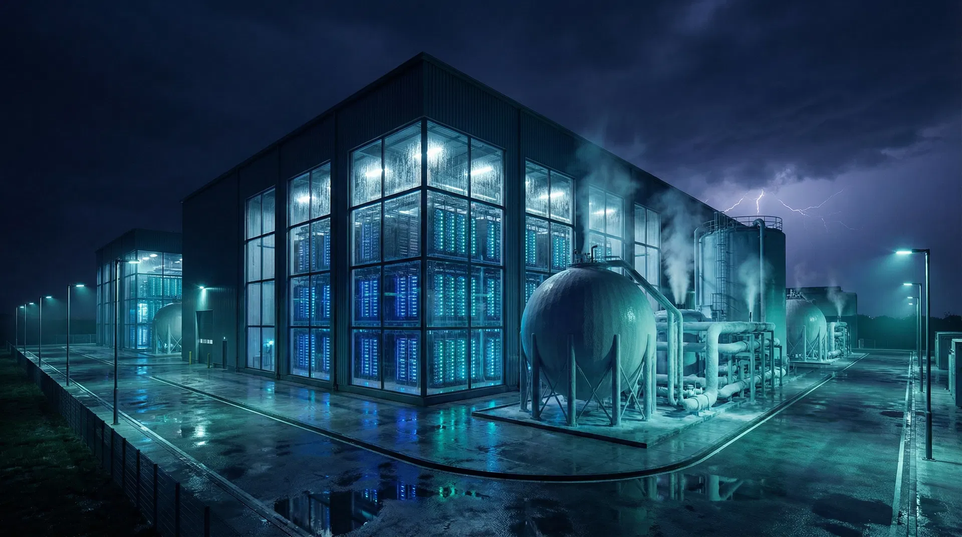 Hyperscale AI Data Center with On-Site LH₂/LNG Production