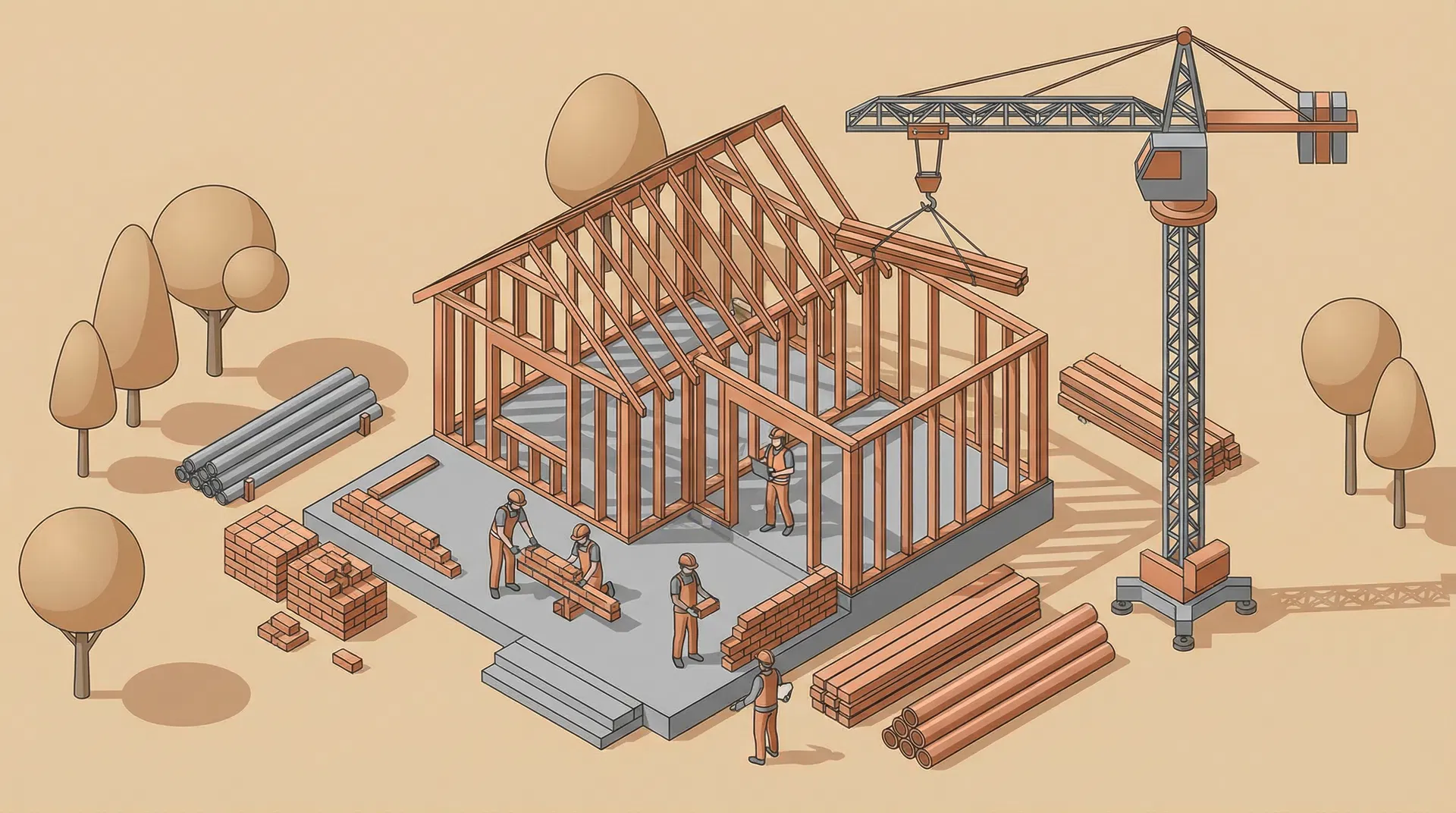 Trädgård illustration