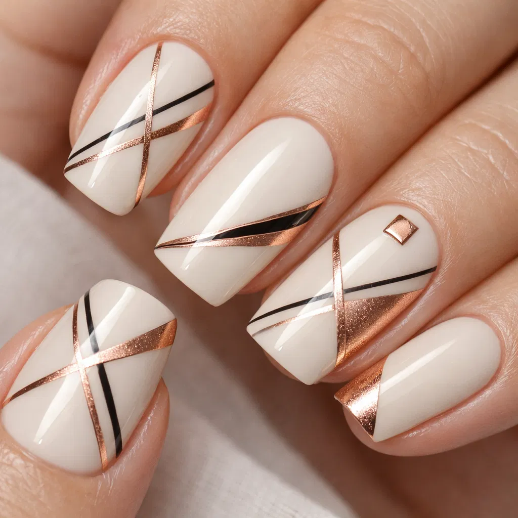 Geometric Rose Gold