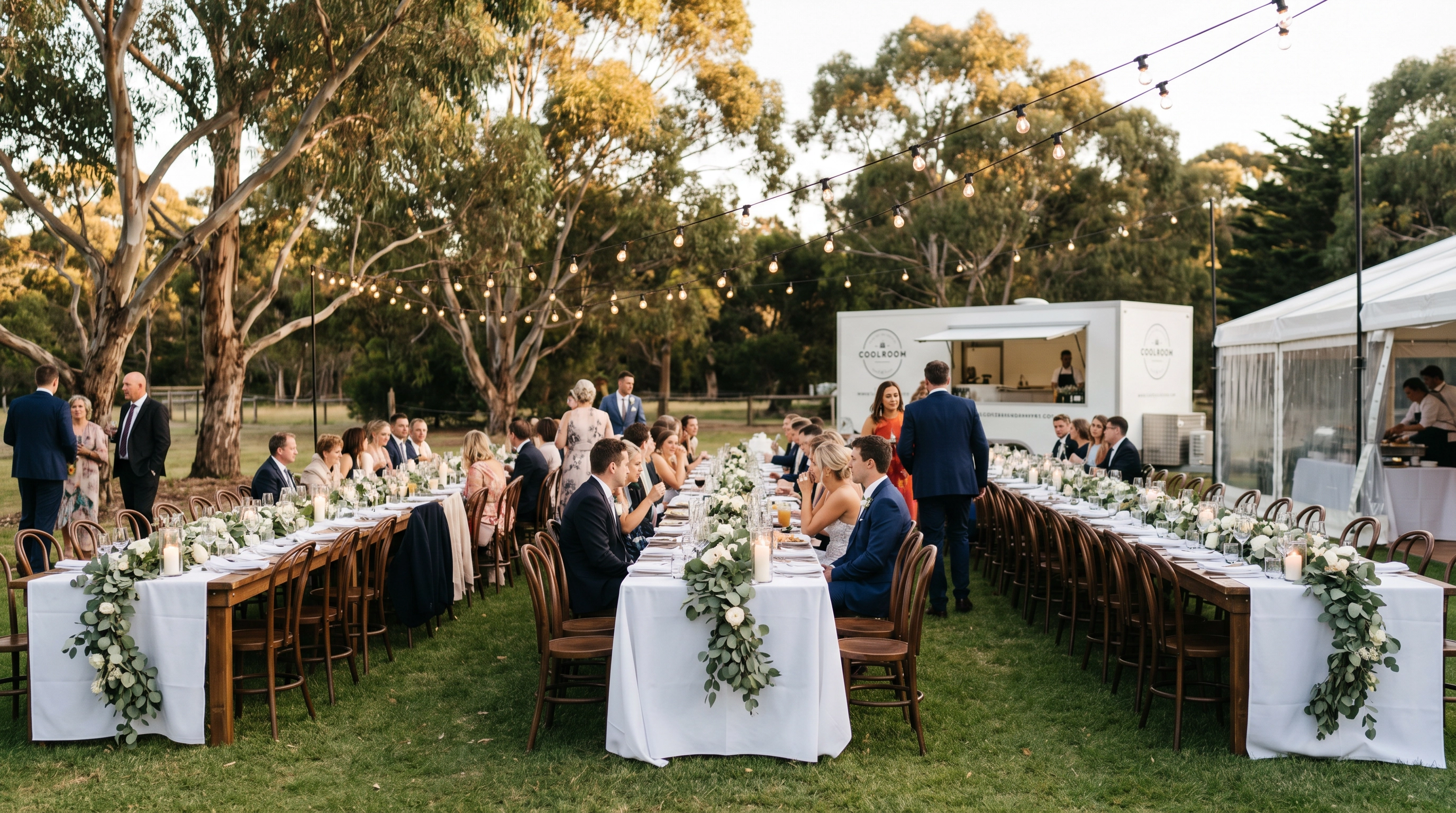 Wedding reception with coolroom