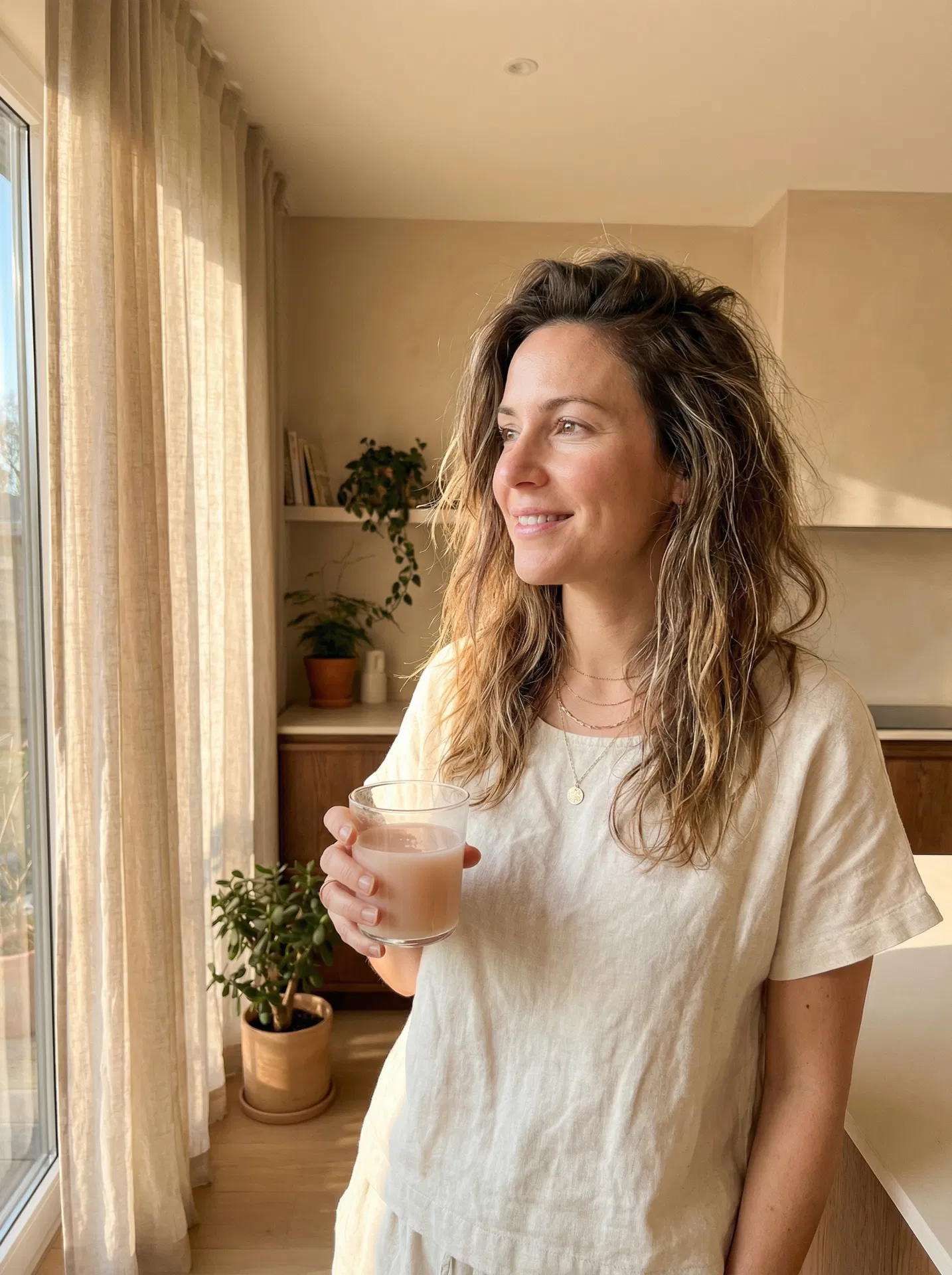 Radiant woman after 4 weeks with GlowCut — glowing confidence, aligned energy, effortless wellness