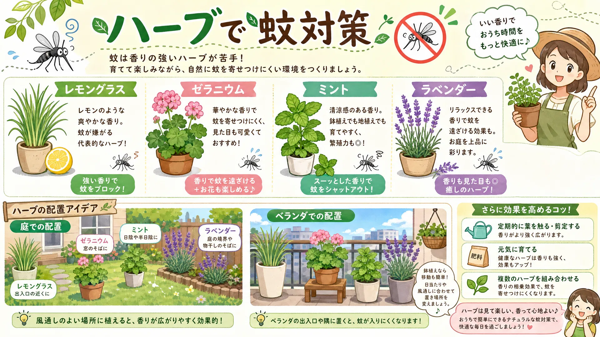 ハーブで蚊対策