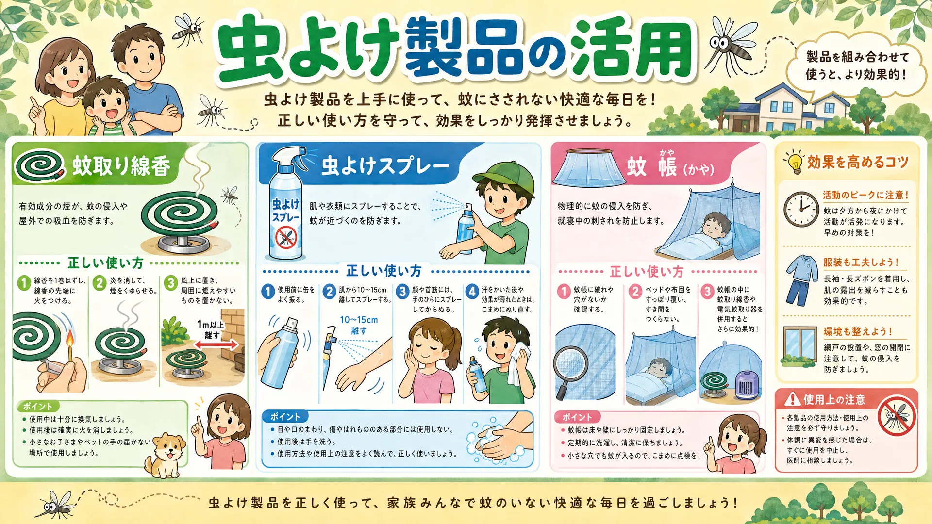 虫よけ製品の活用