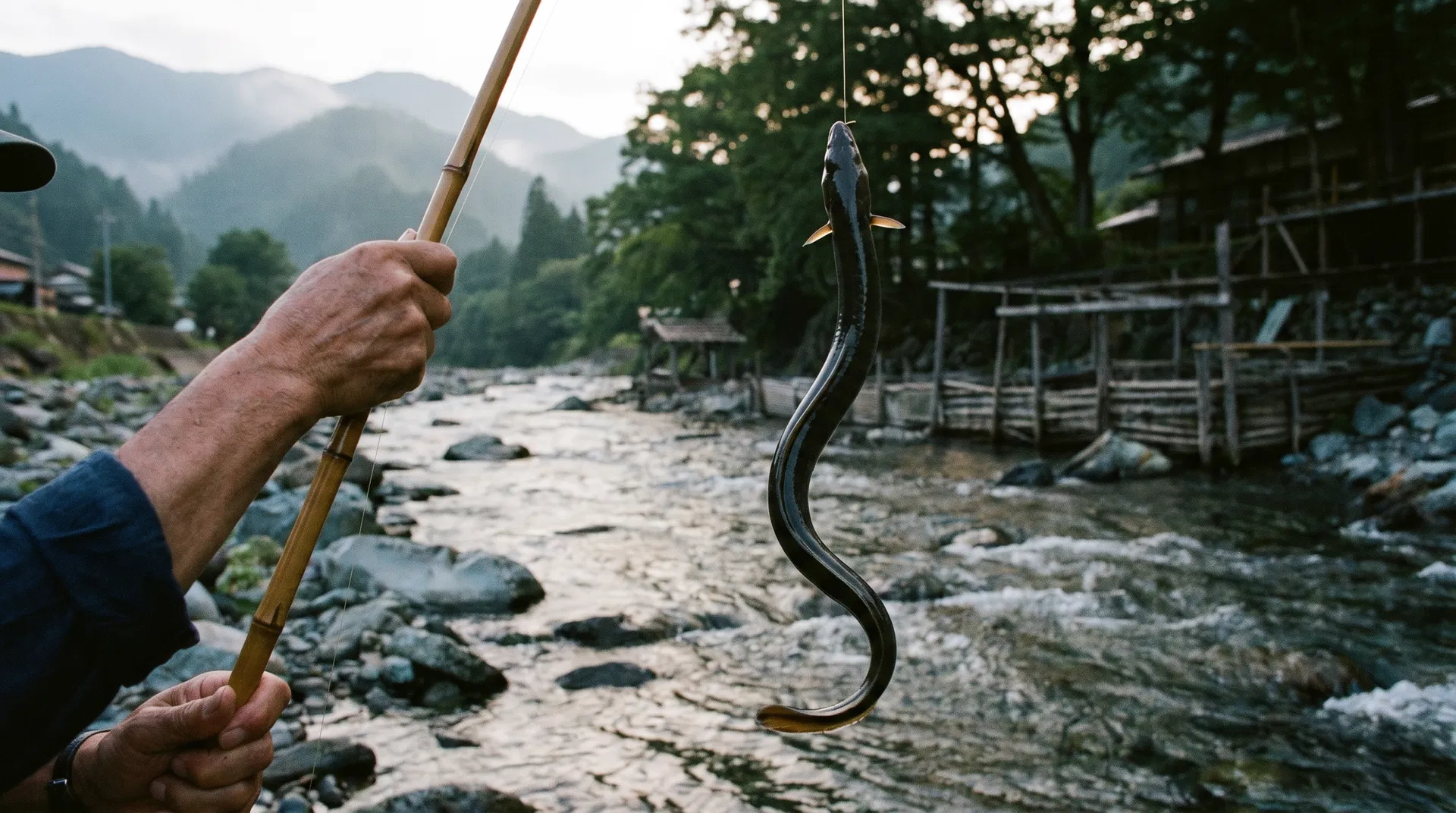 ウナギ(Japanese Eel) - 淡水釣りで狙える魚、難易度中級者向け