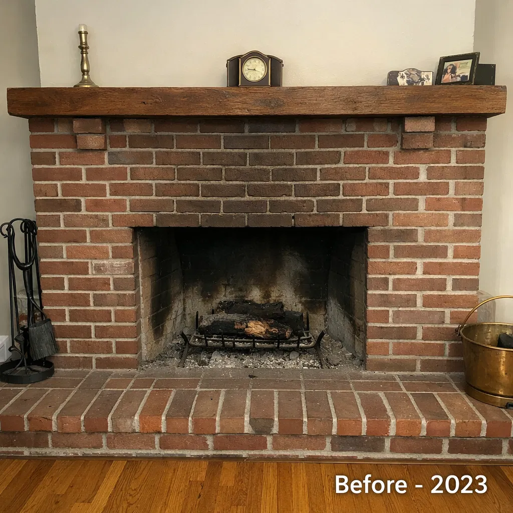 Cheminée Bois Moderne - Avant