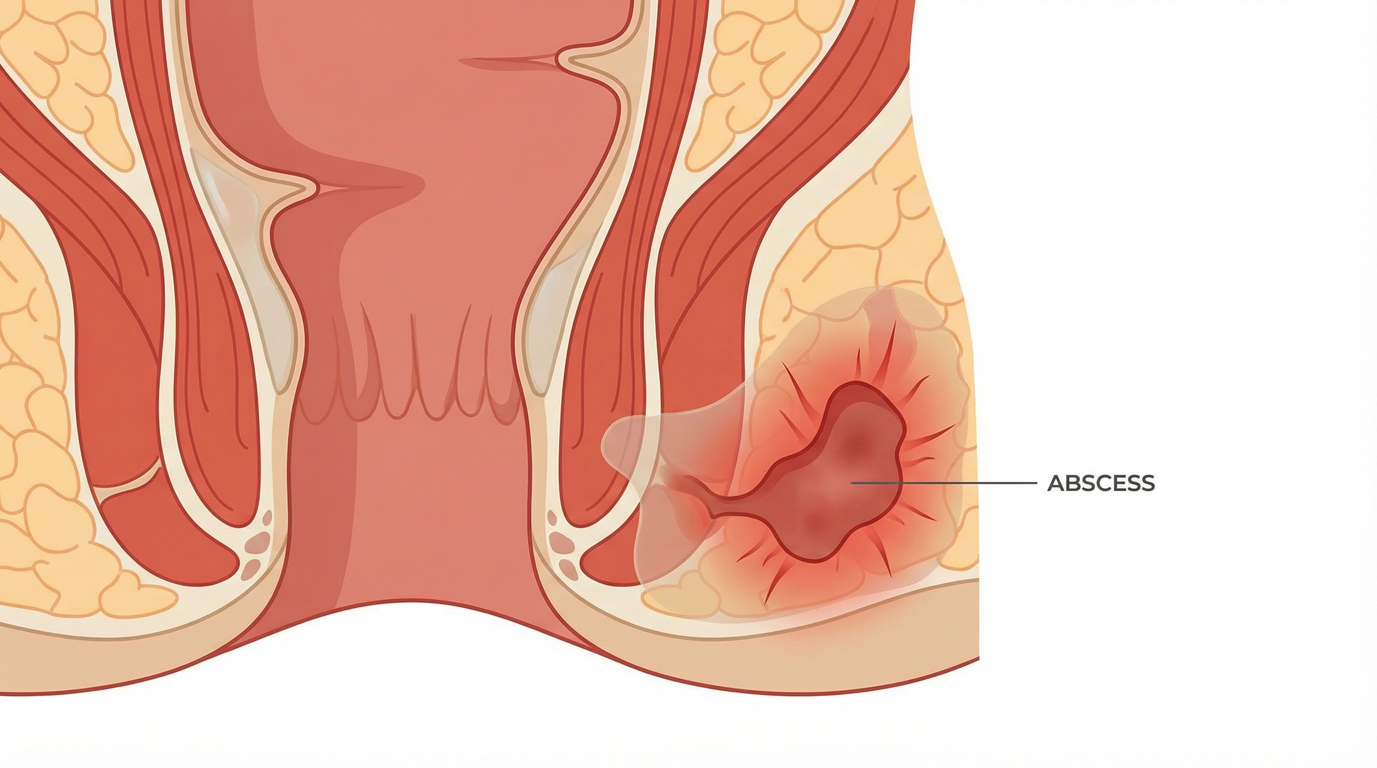 Medical illustration of Perianal Abscess