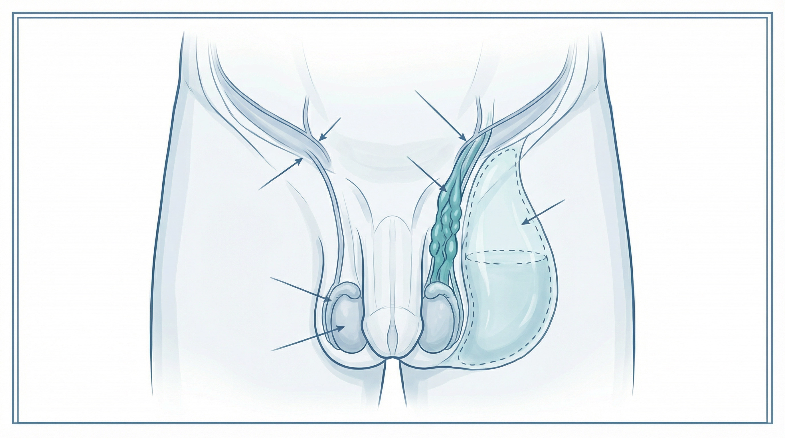 Medical illustration of Scrotal Surgery