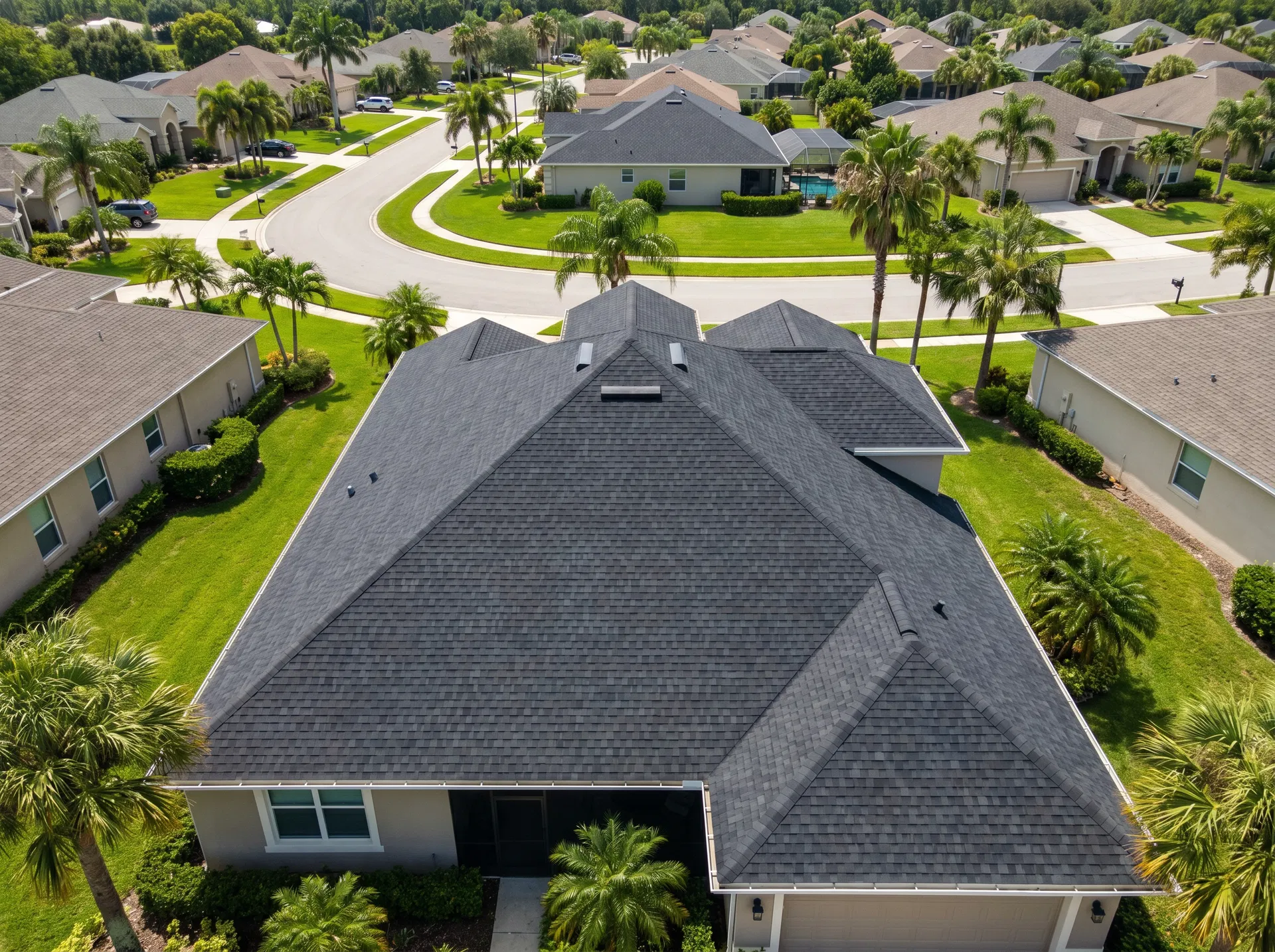 Full Roof Replacement — Aerial View